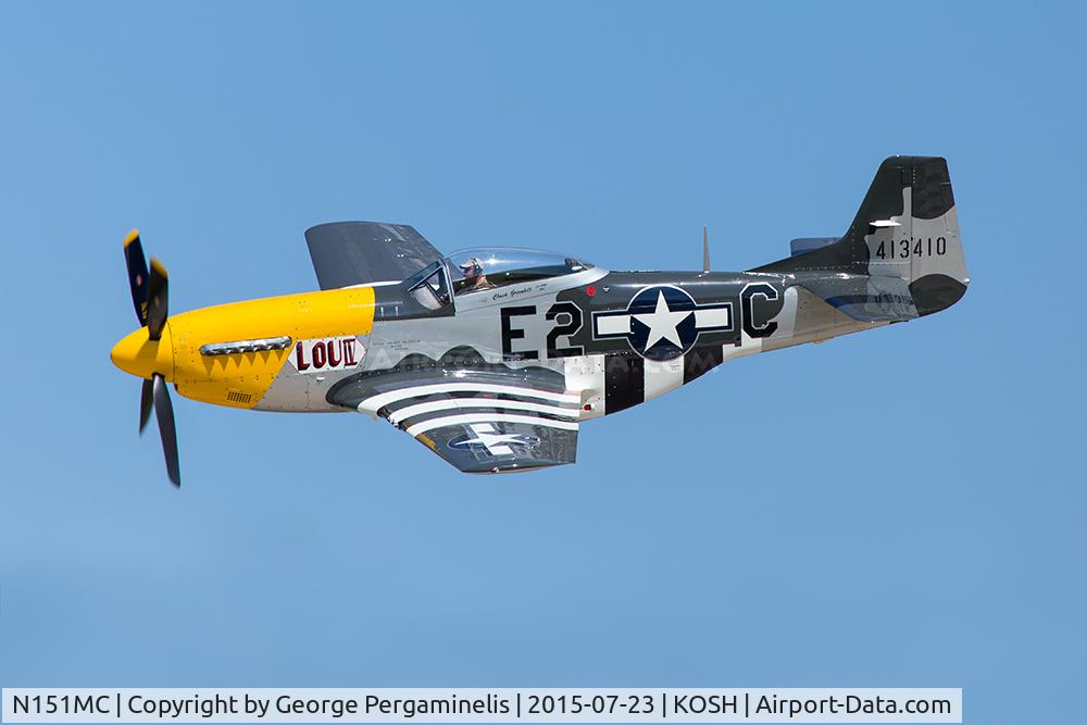 N151MC, 1968 North American F-51D Mustang Mustang C/N AF6722581, Participating in the daily airshow.