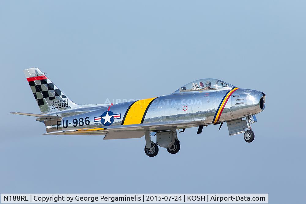 N188RL, 1952 North American F-86F Sabre C/N 191-682, Departing from runway 18R.