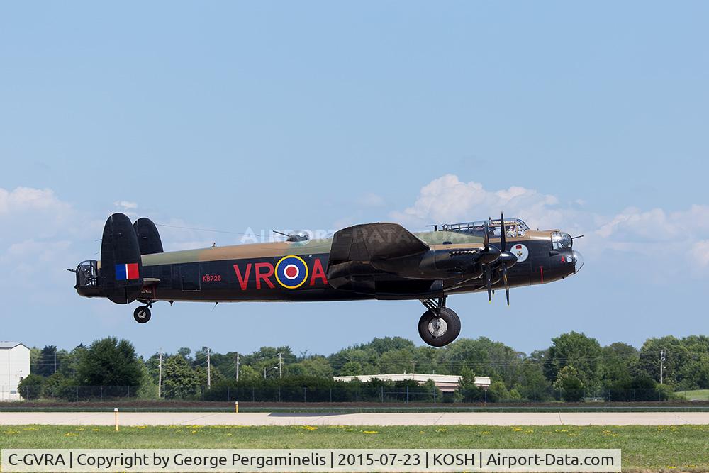 C-GVRA, 1945 Victory Aircraft Avro 683 Lancaster BX C/N FM 213 (3414), Departing from runway 18R.