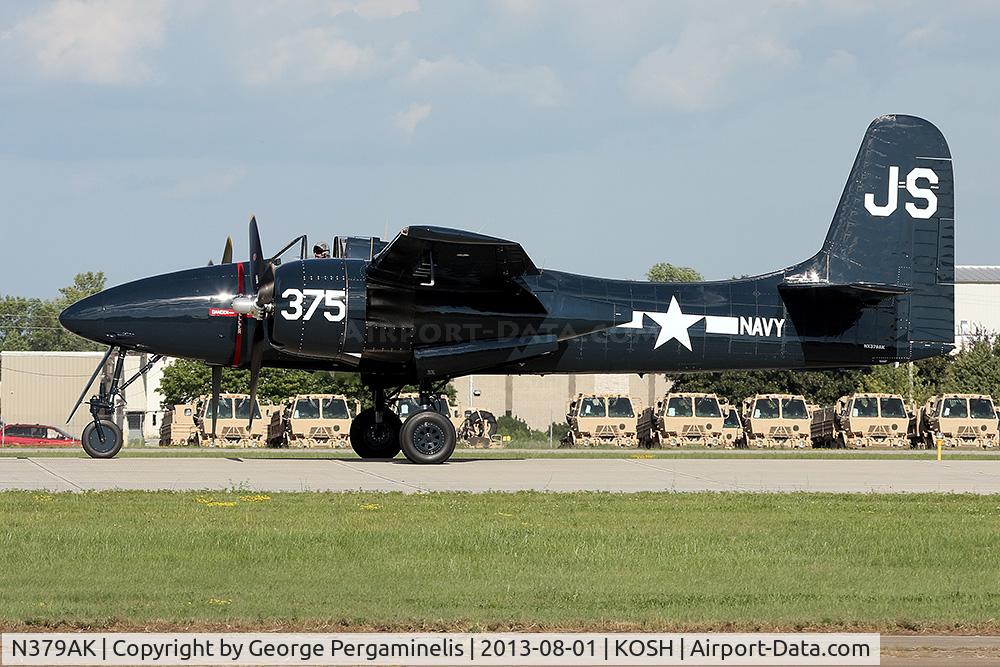 N379AK, Grumman F7F-3N Tigercat C/N 80375, Landed runway 36L.