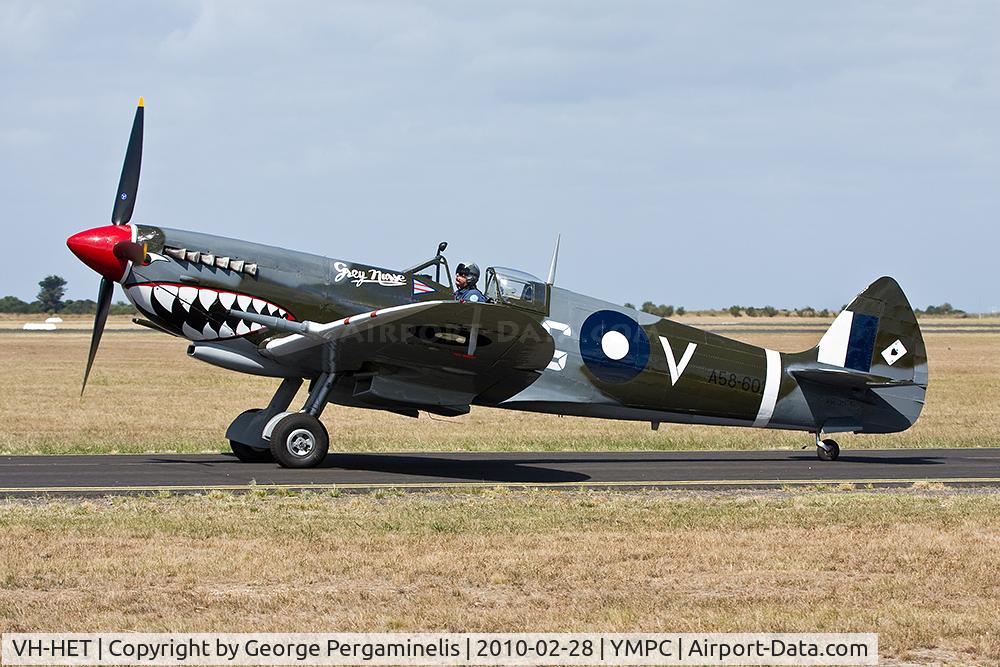 VH-HET, 1944 Supermarine 359 Spitfire HF.VIIIc C/N 6S/581740, Point Cook Airshow.