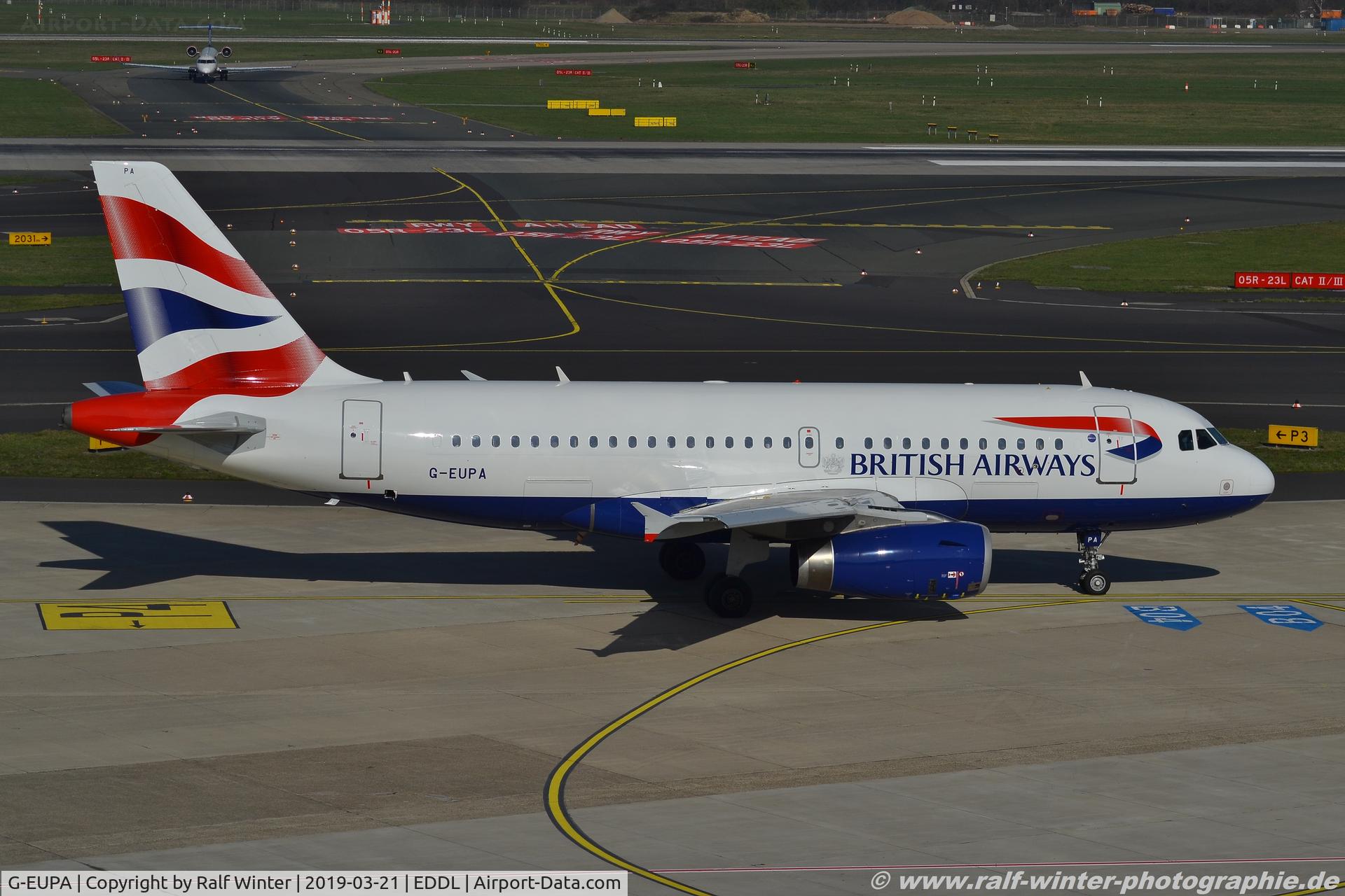 G-EUPA, 1999 Airbus A319-131 C/N 1082, Airbus A319-131 - BA BAW British Airways - 1082 - G-EUPA - 21.03.2019 - DUS