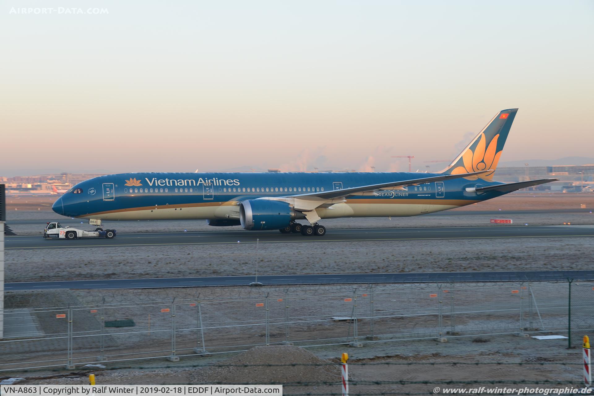 VN-A863, 2015 Boeing 787-96K Dreamliner C/N 35153, Boeing 787-9 Dreamliner - VN HVN Vietnam Airlines - 35153 - VN-A863 - 18.02.2019 - FRA