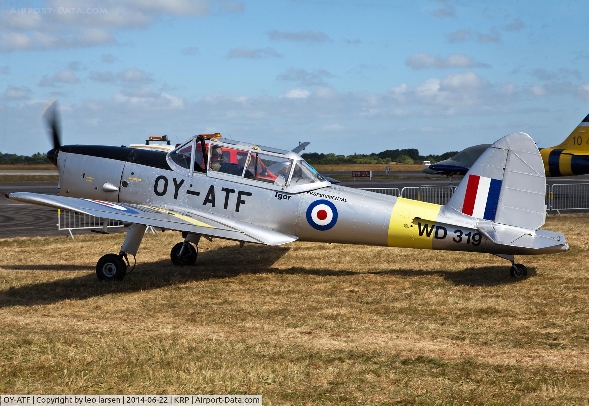OY-ATF, 1950 De Havilland DHC-1 Chipmunk 22 C/N C1/0256, Karup Air Show 22.6.2014