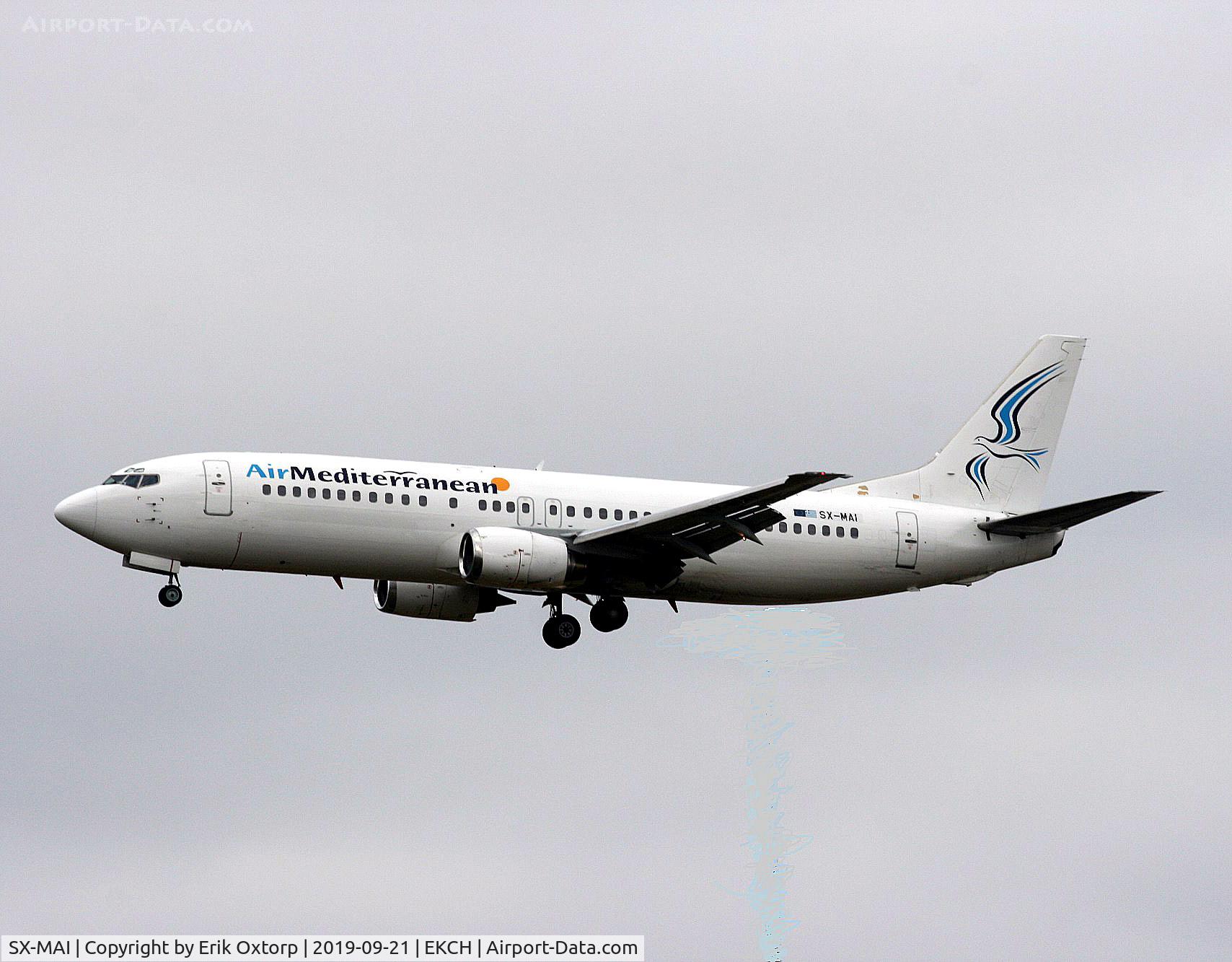 SX-MAI, 1990 Boeing 737-4K5 C/N 24901, SX-MAI landing rw 22L