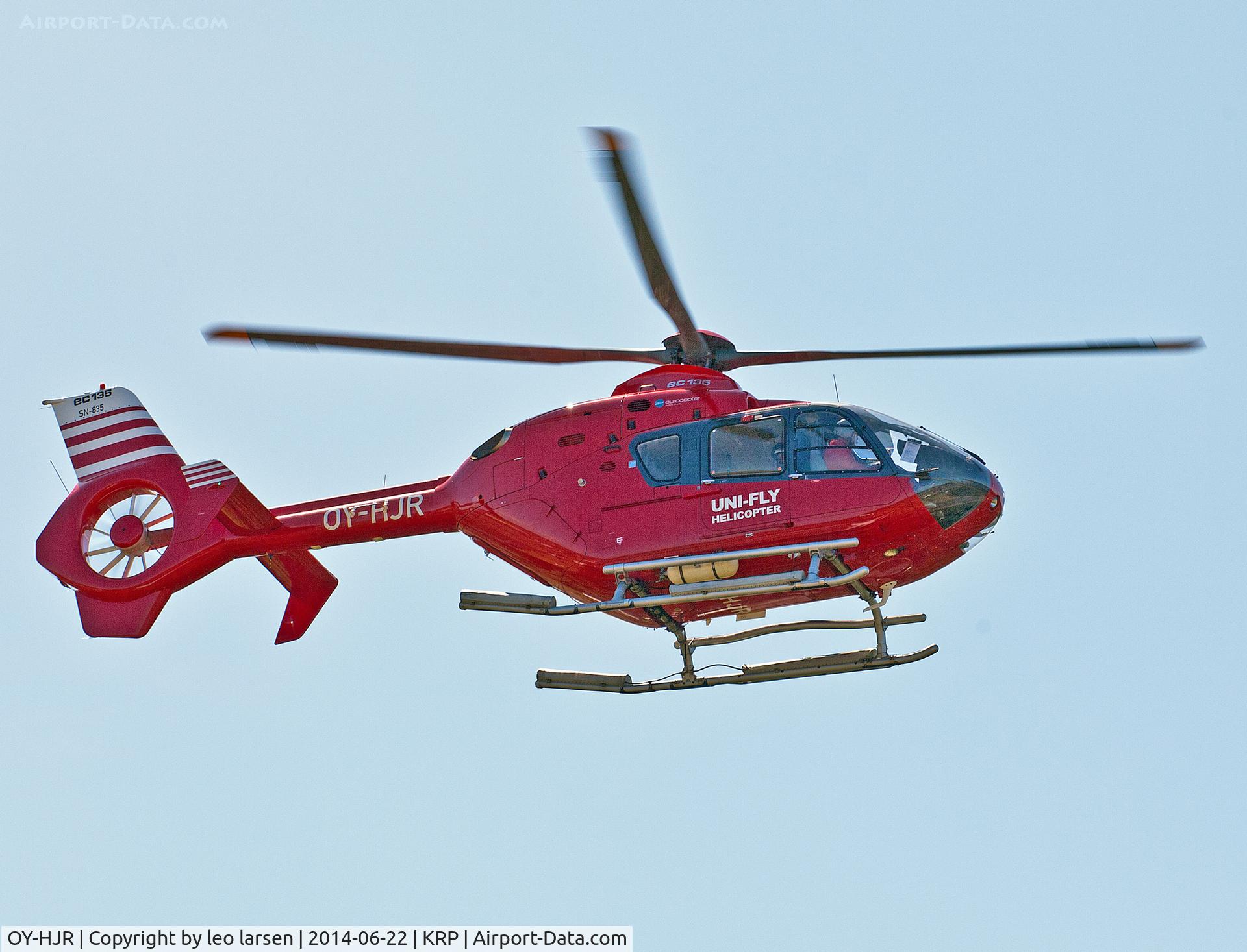 OY-HJR, 2009 Eurocopter EC-135T-2+ C/N 0835, Karup Air Show 22.6.2014