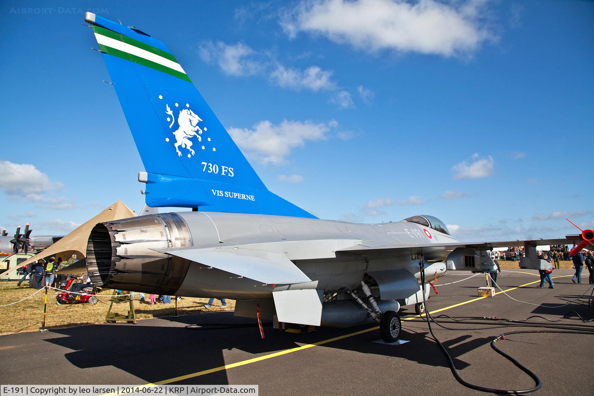 E-191, 1978 SABCA F-16AM Fighting Falcon C/N 6F-18, Karup Air Show 22.6.2014