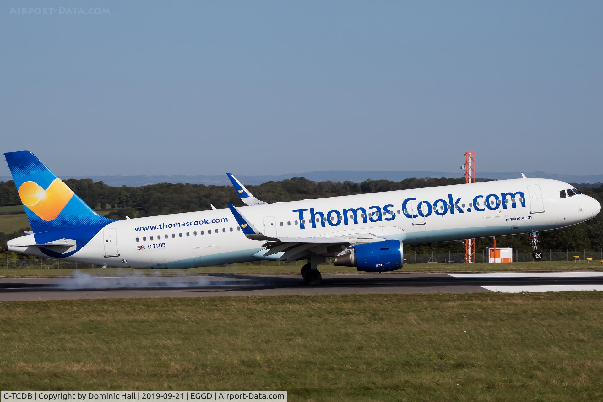 G-TCDB, 2013 Airbus A321-211 C/N 5603, Landing RWY 09