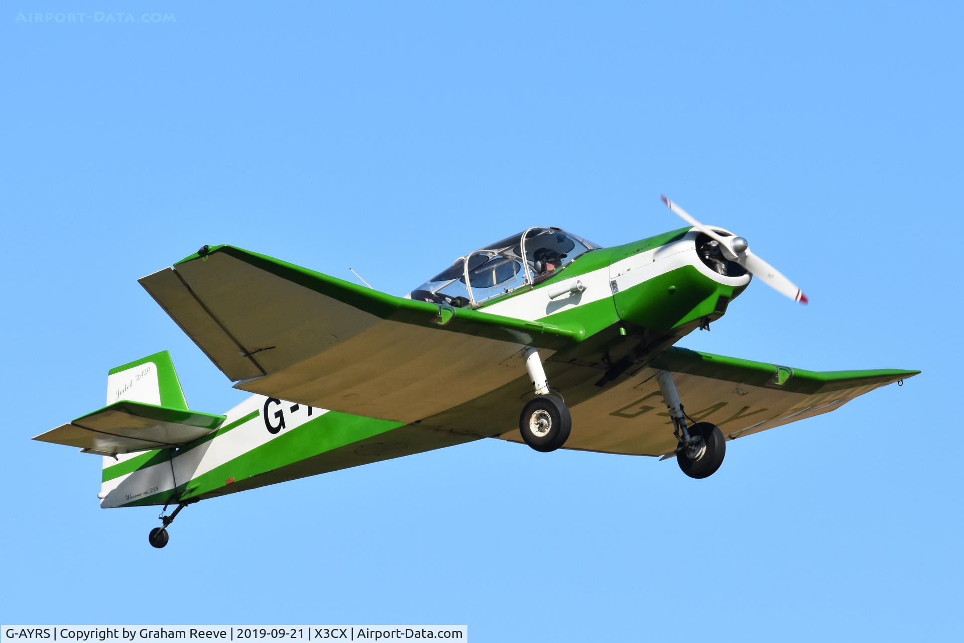 G-AYRS, 1964 Wassmer (Jodel) D-120 Paris-Nice C/N 255, Departing from Northrepps.