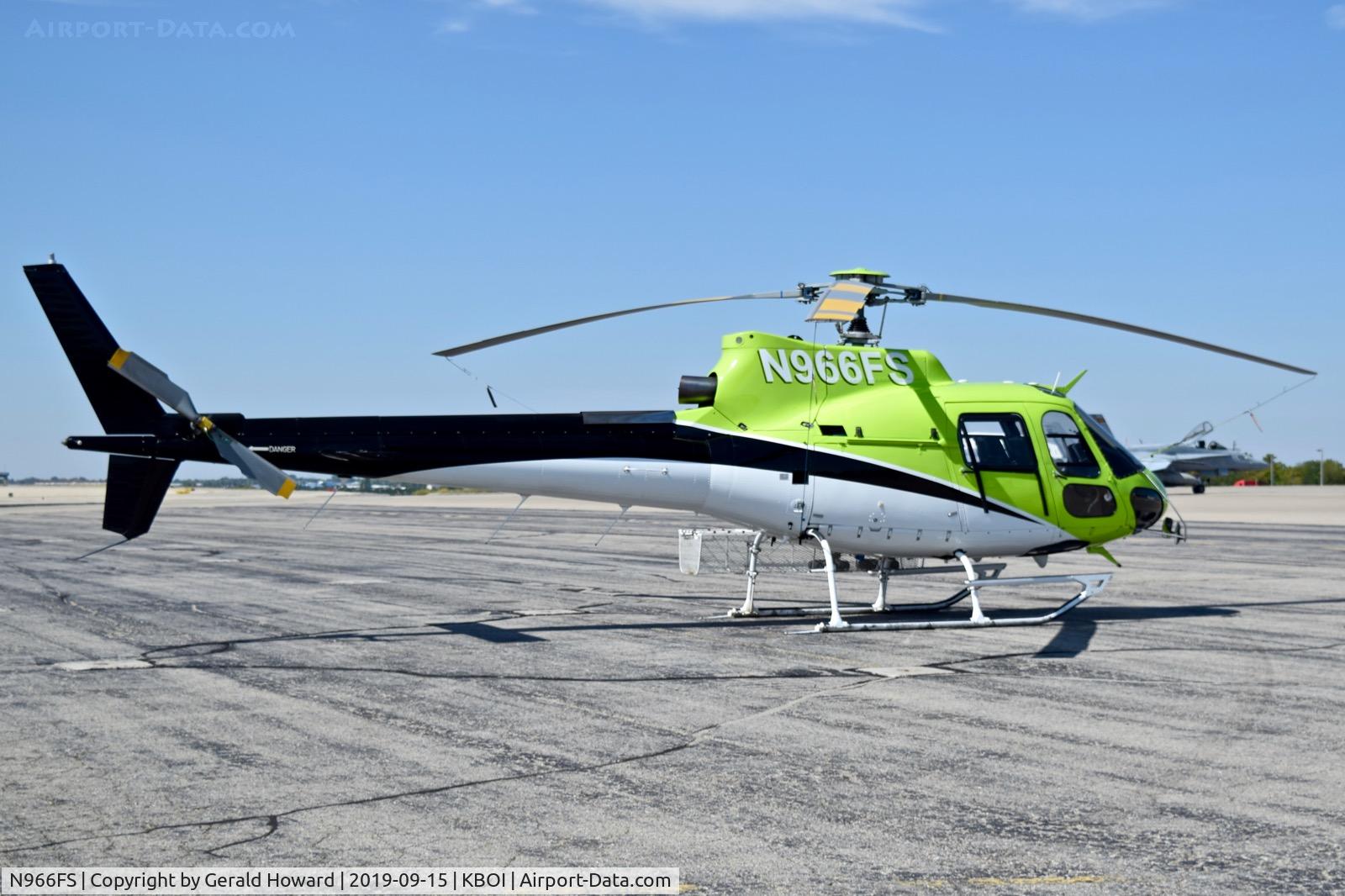 N966FS, 1989 Aerospatiale AS-350BA Ecureuil C/N 2301, Parked on north GA ramp.