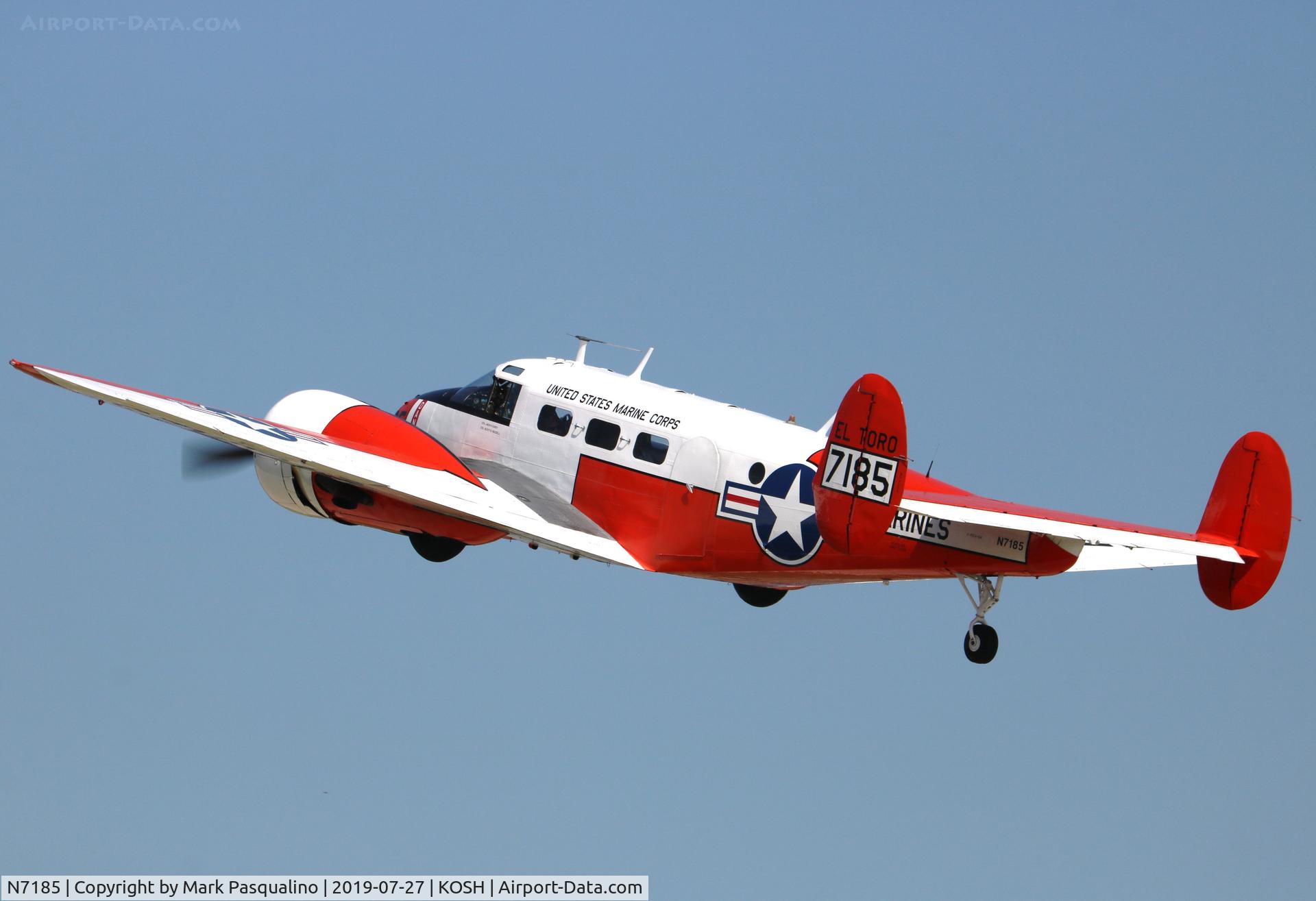 N7185, 1952 Beech Expeditor 3NM (D18S) C/N CA-104, Beech Expeditor 3NM