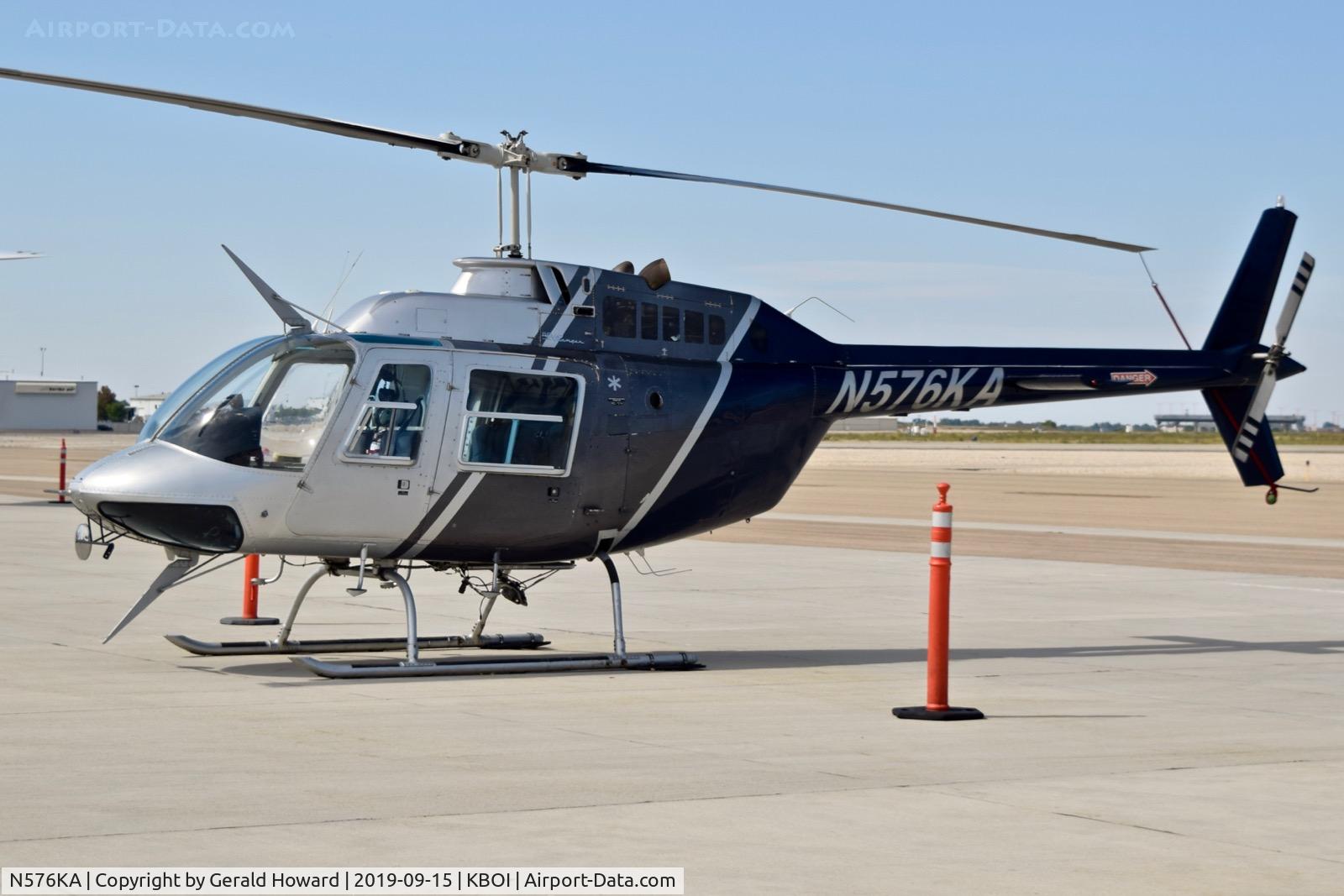 N576KA, 1976 Bell 206B C/N 1971, Parked on the south GA ramp.