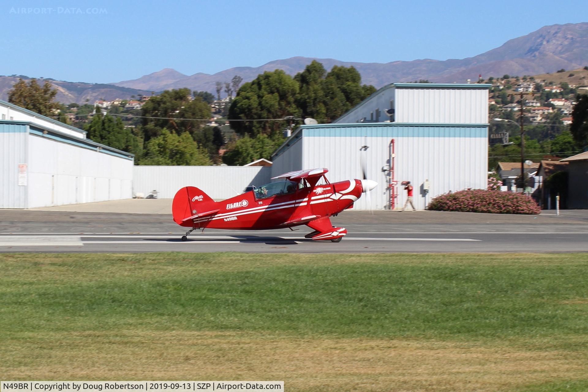 N49BR, Pitts S-2A Special C/N 2212, 1983 Aerotek PITTS S-2A SPECIAL, Lycoming AEIO-360 180 Hp, taking the active for takeoff roll Rwy 04
