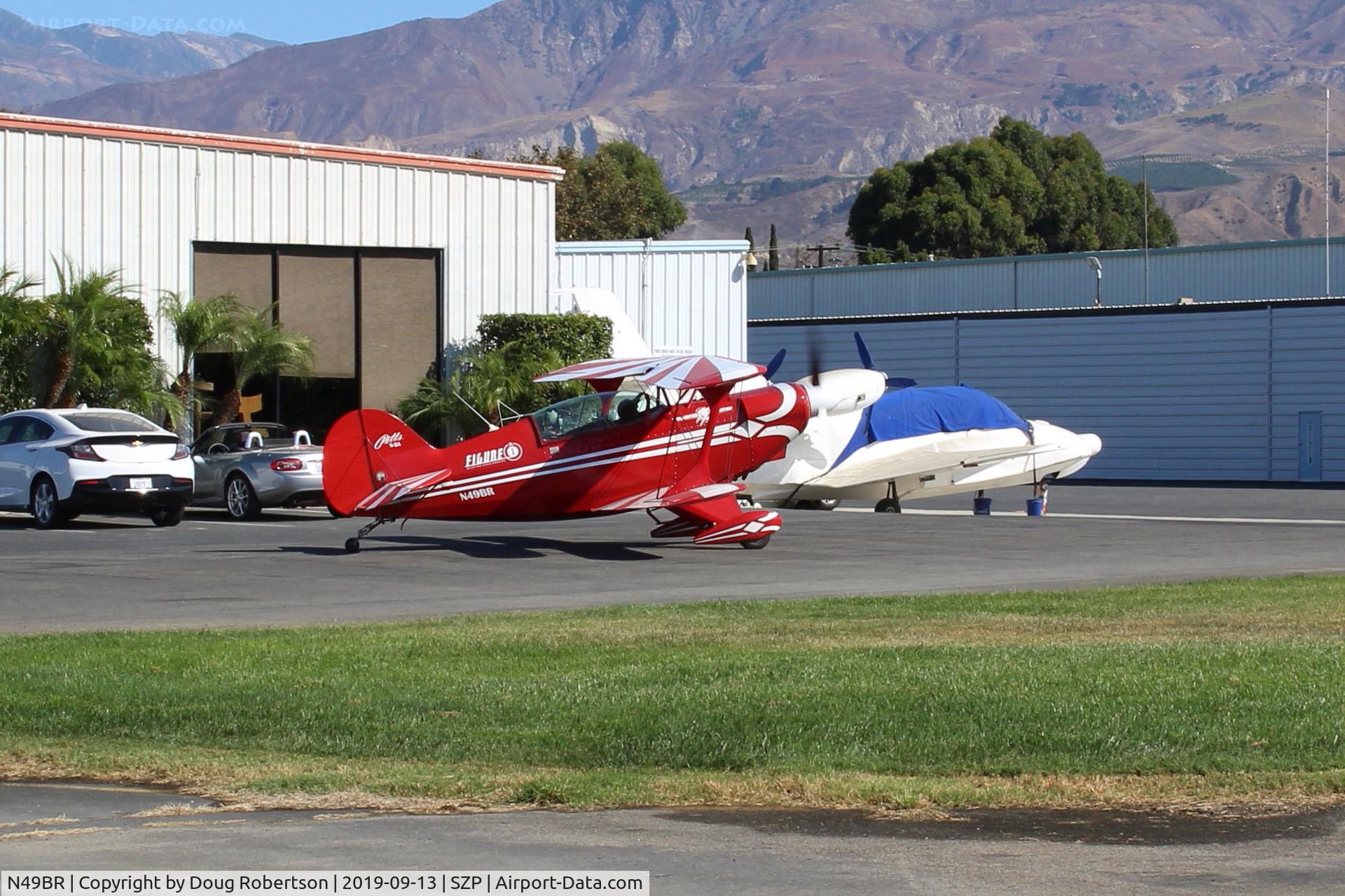 N49BR, Pitts S-2A Special C/N 2212, 1983 Aerotek PITTS S-2A SPECIAL, Lycomng AEIO-360 180 Hp, taxi to Rwy 04
