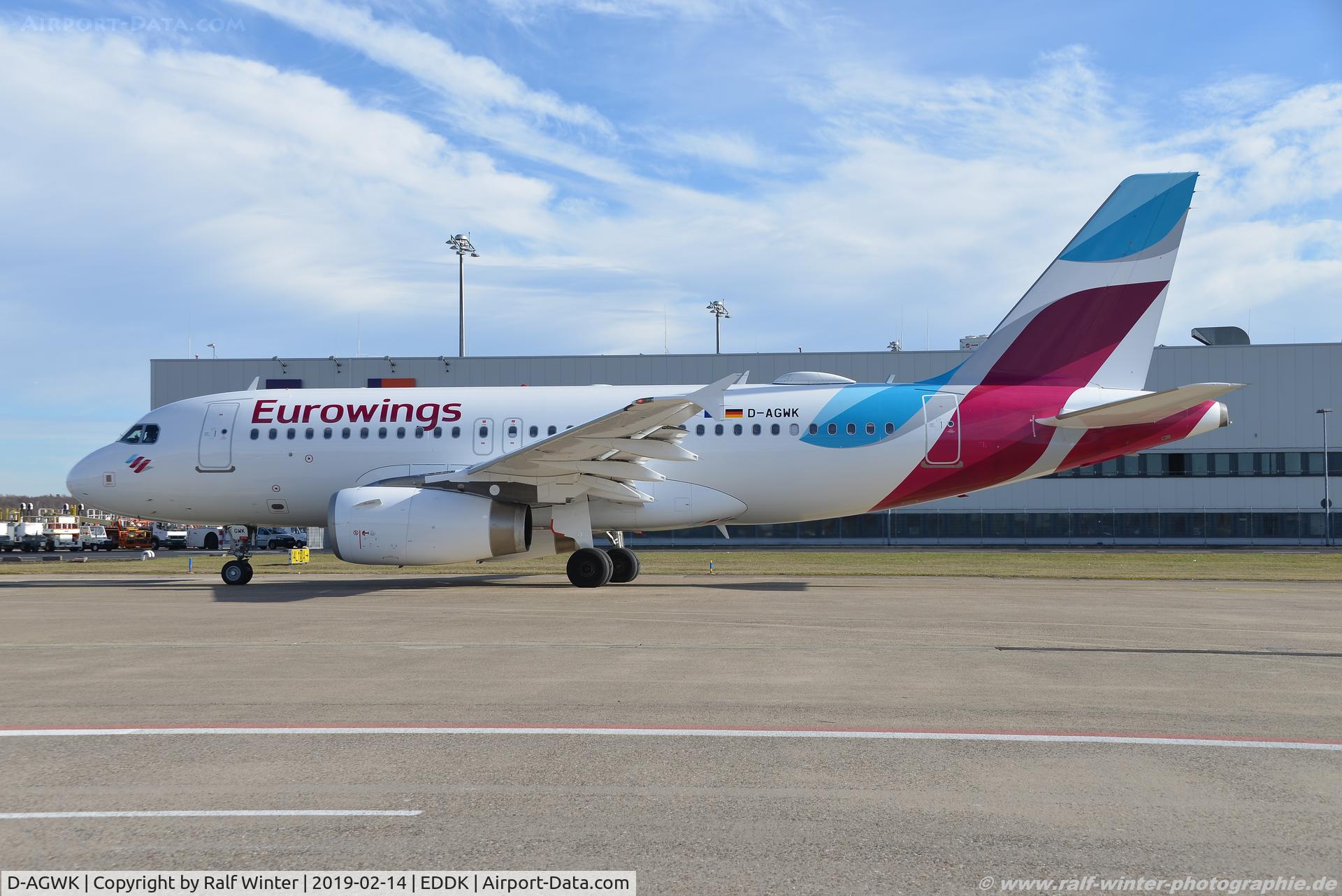 D-AGWK, 2008 Airbus A319-132 C/N 3500, Airbus A319-132 - EW EWG Eurowings opby Germanwings - 3500 - D-AGWK - 14.02.2019 - CGN
