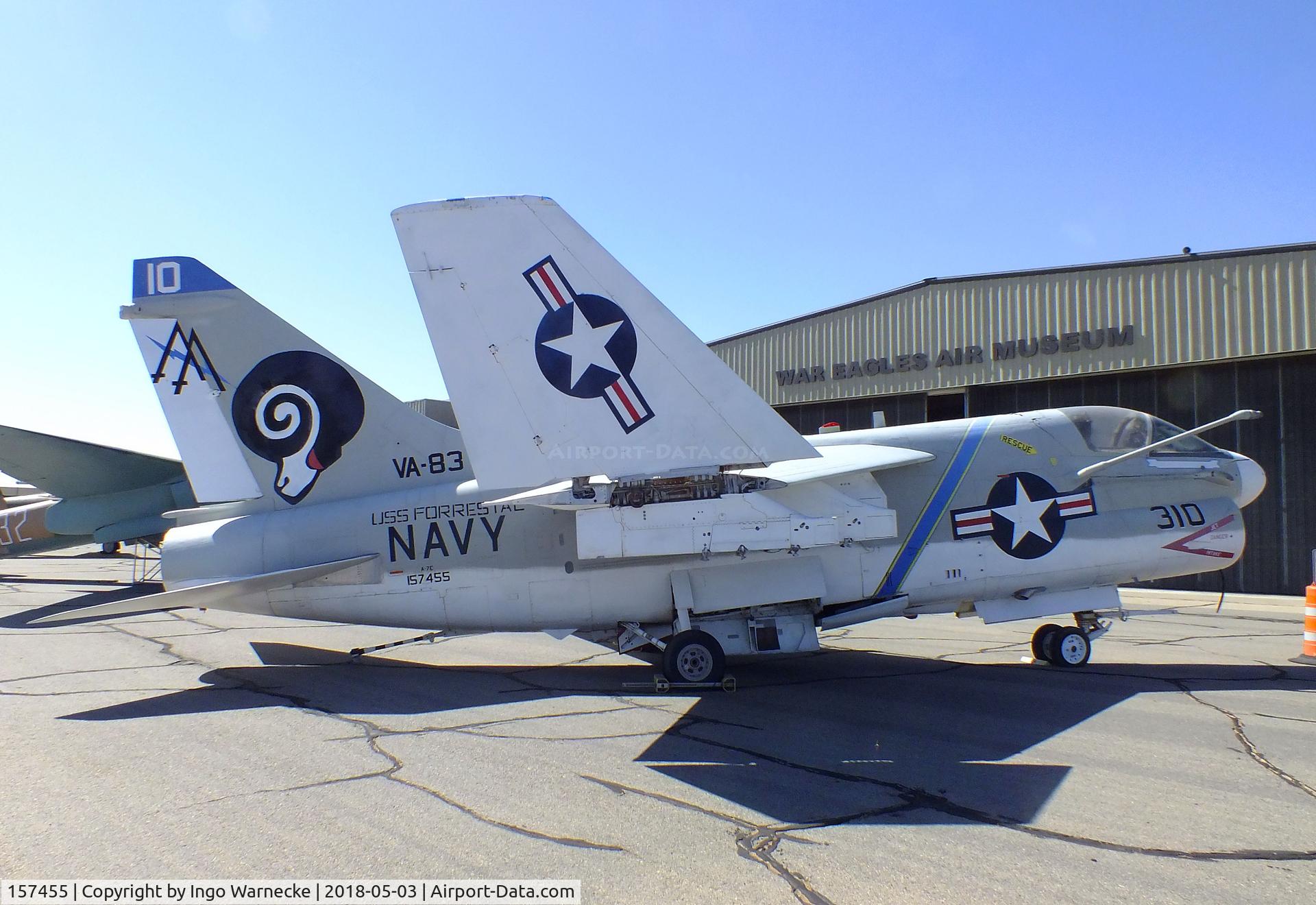 157455, LTV A-7E Corsair II C/N E-178, LTV A-7E Corsair II at the War Eagles Air Museum, Santa Teresa NM