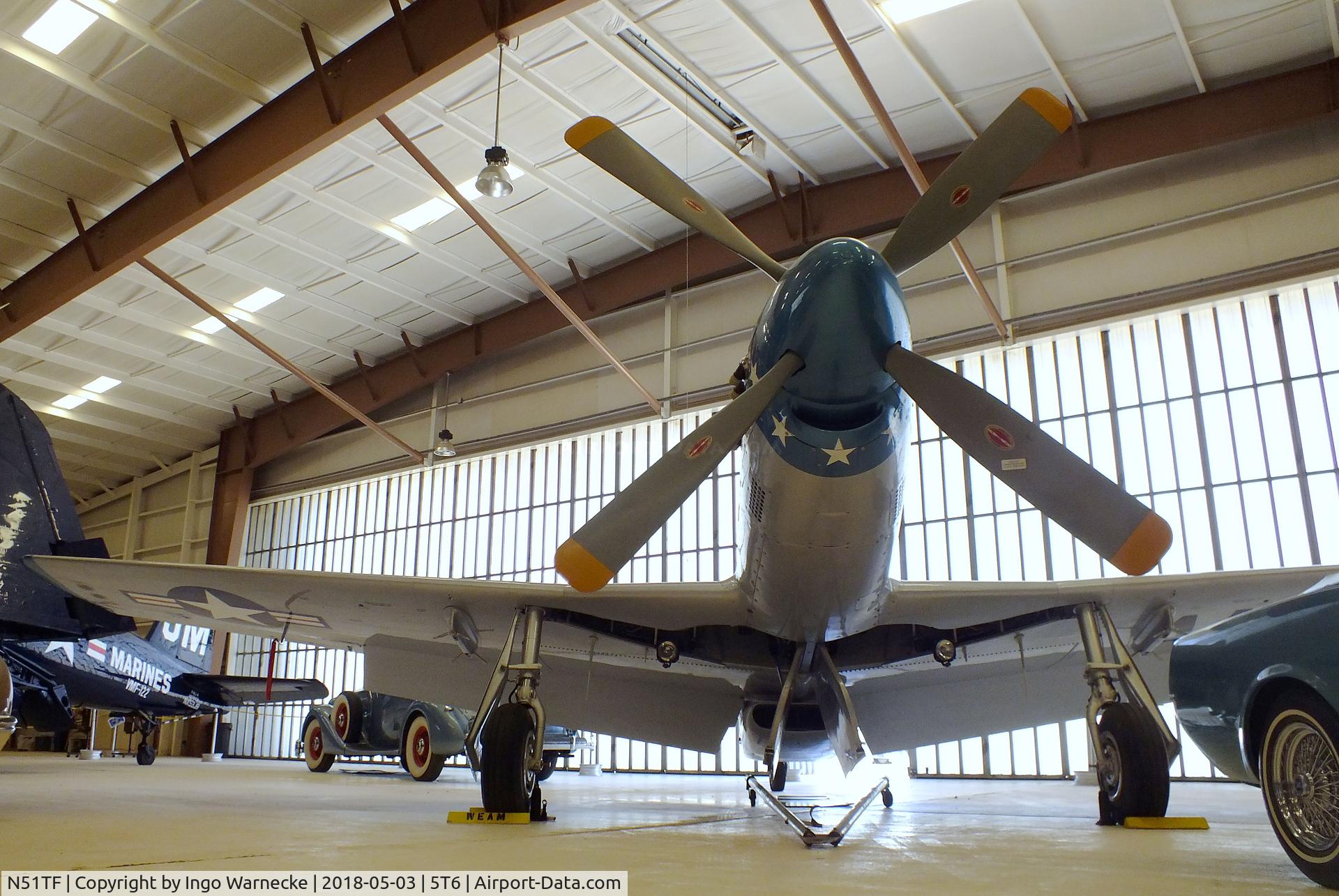 N51TF, 1944 North American F-51D Mustang C/N 44-84658, North American P-51D (converted by Temco to TF-51D Mustang Trainer) at the War Eagles Air Museum, Santa Teresa NM