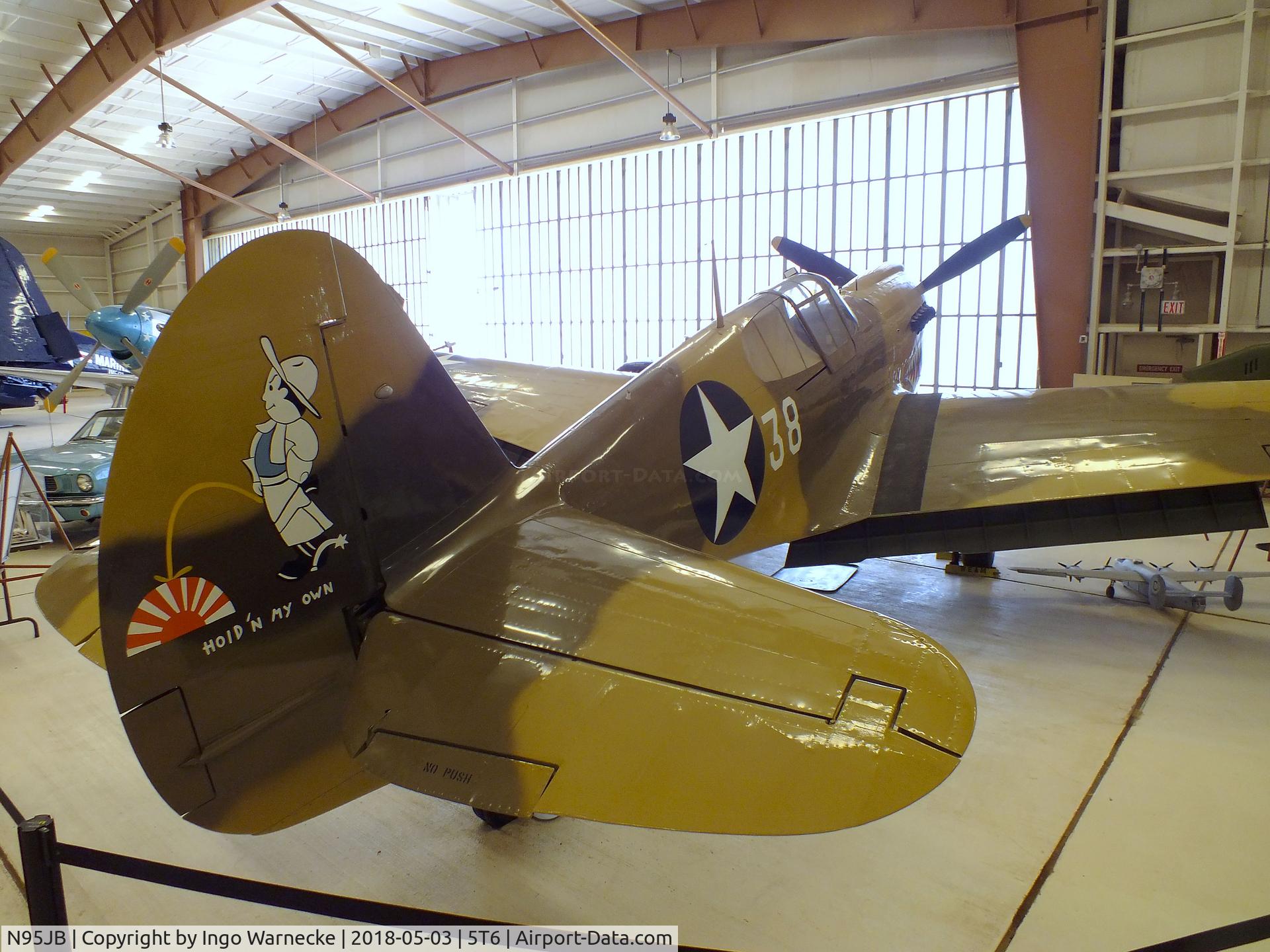 N95JB, 1941 Curtiss P-40E C/N 18796, Curtiss P-40E Warhawk at the War Eagles Air Museum, Santa Teresa NM