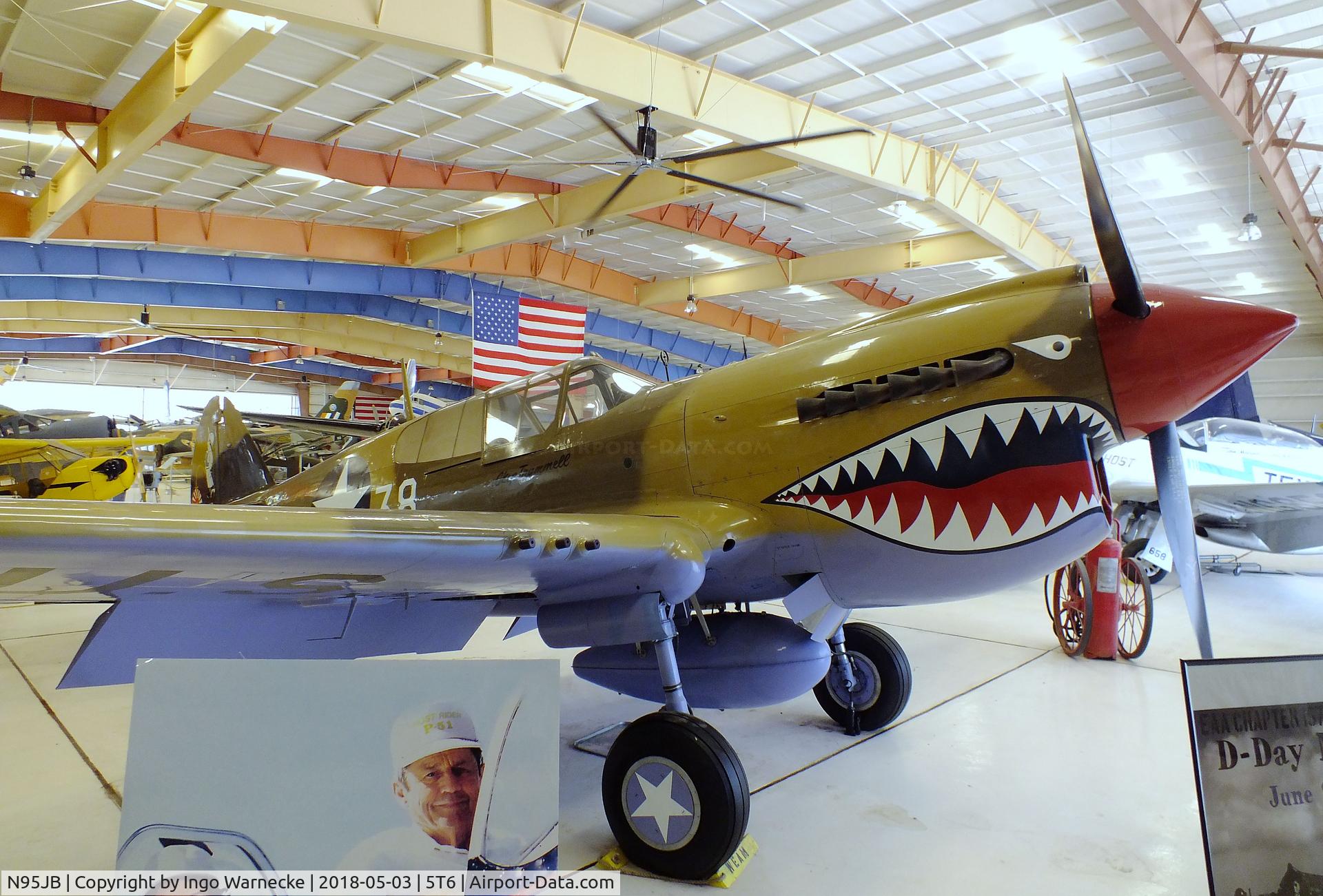 N95JB, 1941 Curtiss P-40E C/N 18796, Curtiss P-40E Warhawk at the War Eagles Air Museum, Santa Teresa NM