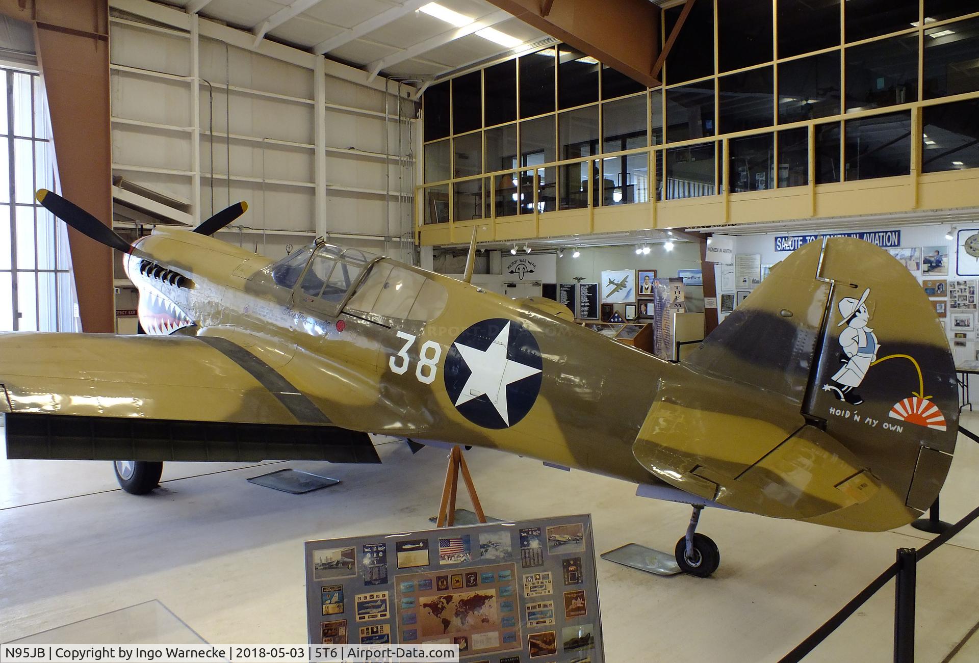 N95JB, 1941 Curtiss P-40E C/N 18796, Curtiss P-40E Warhawk at the War Eagles Air Museum, Santa Teresa NM