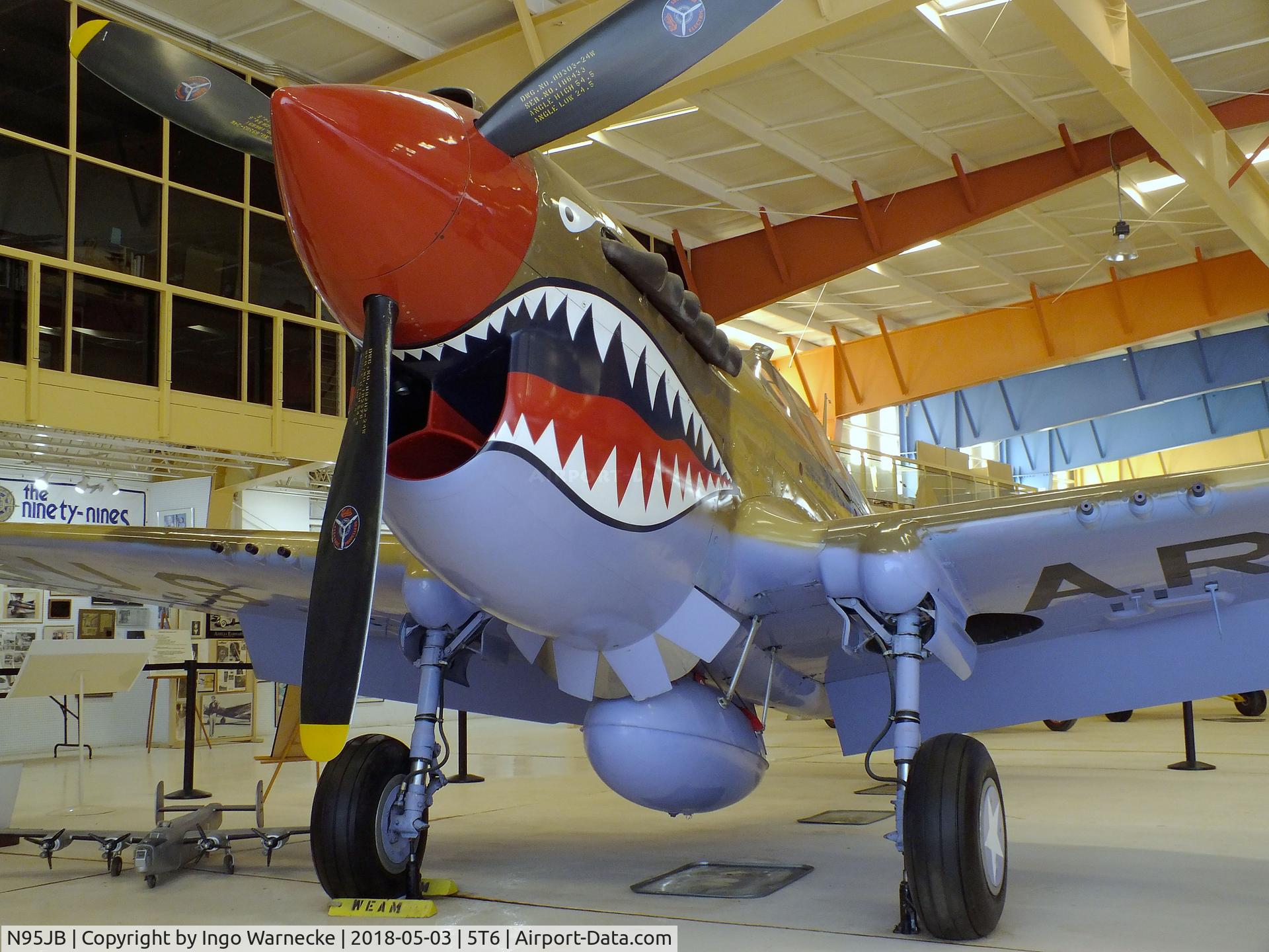 N95JB, 1941 Curtiss P-40E C/N 18796, Curtiss P-40E Warhawk at the War Eagles Air Museum, Santa Teresa NM