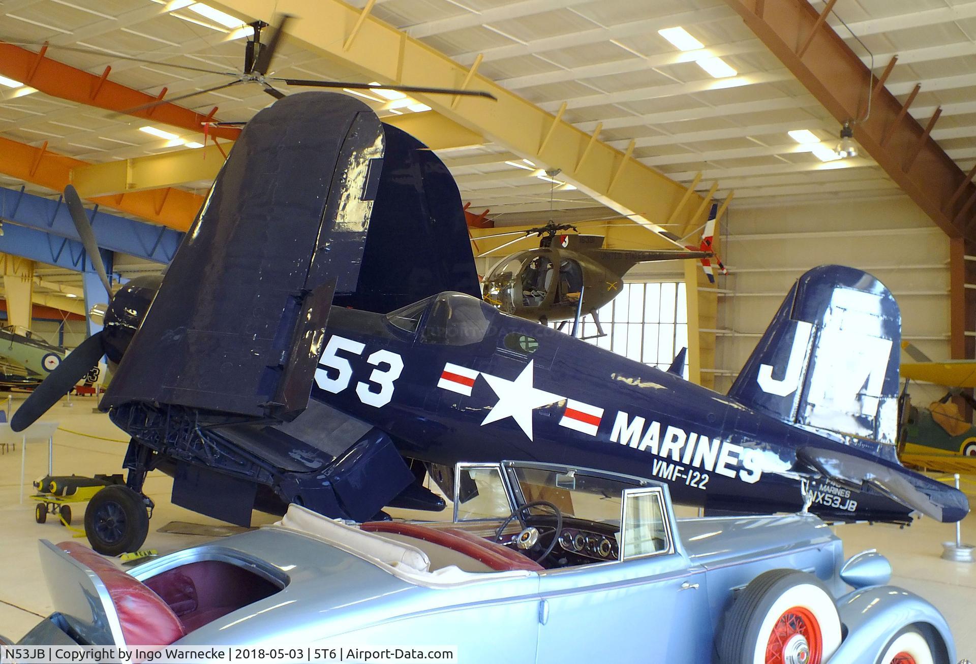 N53JB, 1942 Vought F4U-4 Corsair C/N 8423, Vought F4U-4 Corsair at the War Eagles Air Museum, Santa Teresa NM