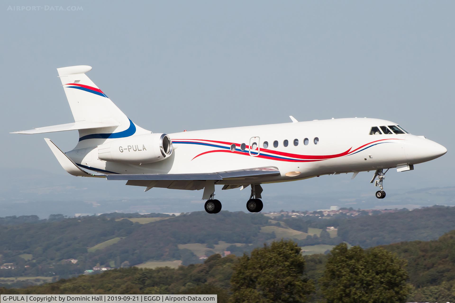G-PULA, 2014 Dassault Falcon 2000LXS C/N 269, Landing RWY 09