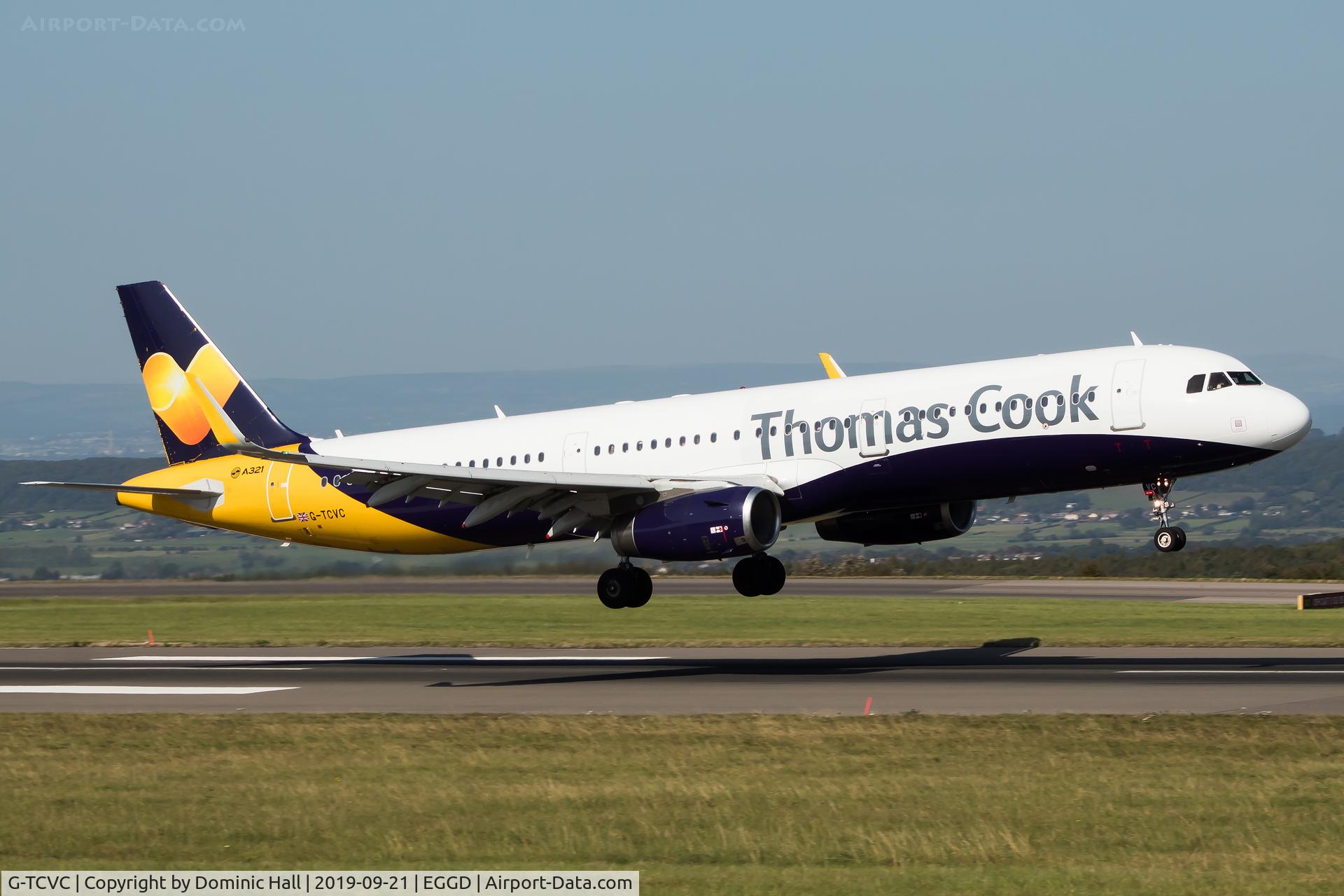 G-TCVC, 2014 Airbus A321-231 C/N 6059, Landing RWY 09