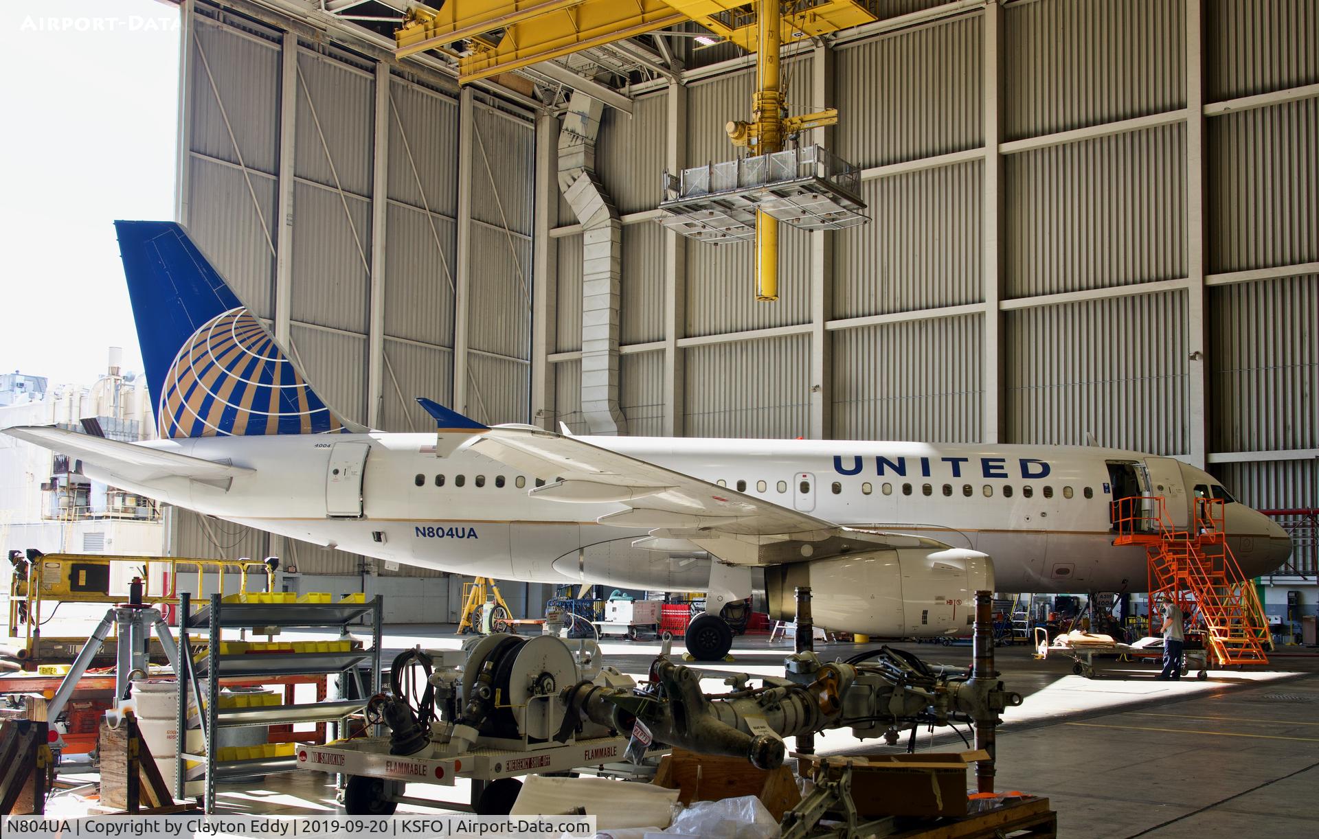 N804UA, 1997 Airbus A319-131 C/N 759, SFO 2019.