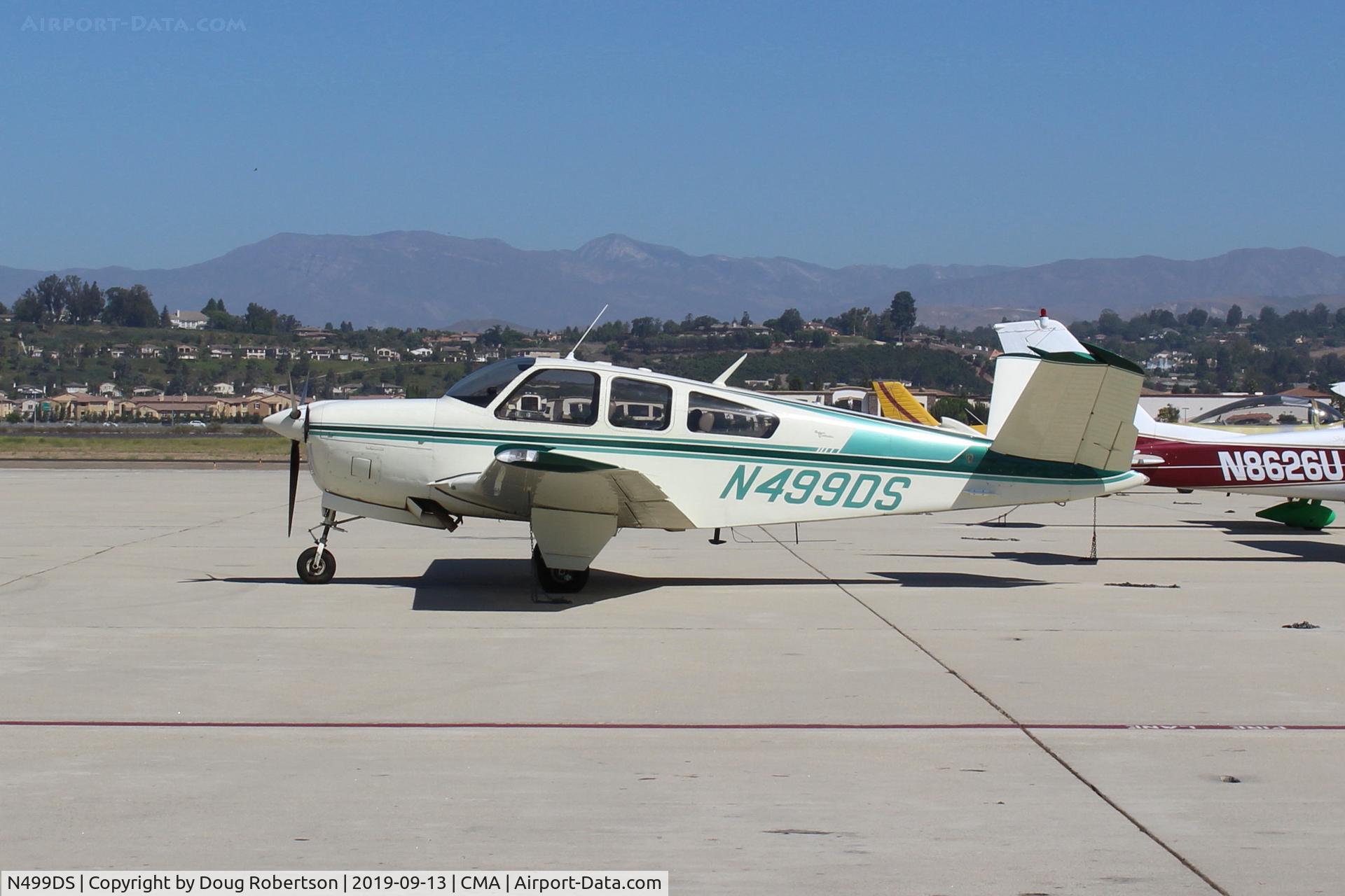N499DS, 1967 Beech V35 Bonanza C/N D-8316, 1967 Beech V35TC Turbo BONANZA, Continental TSIO-520-D 285 Hp, CS prop, on Transient Ramp