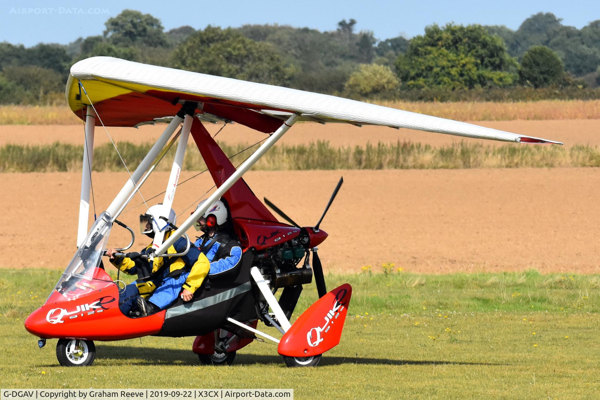 G-DGAV, 2015 P&M Aviation QuikR C/N 8712, Just landed at Northrepps.