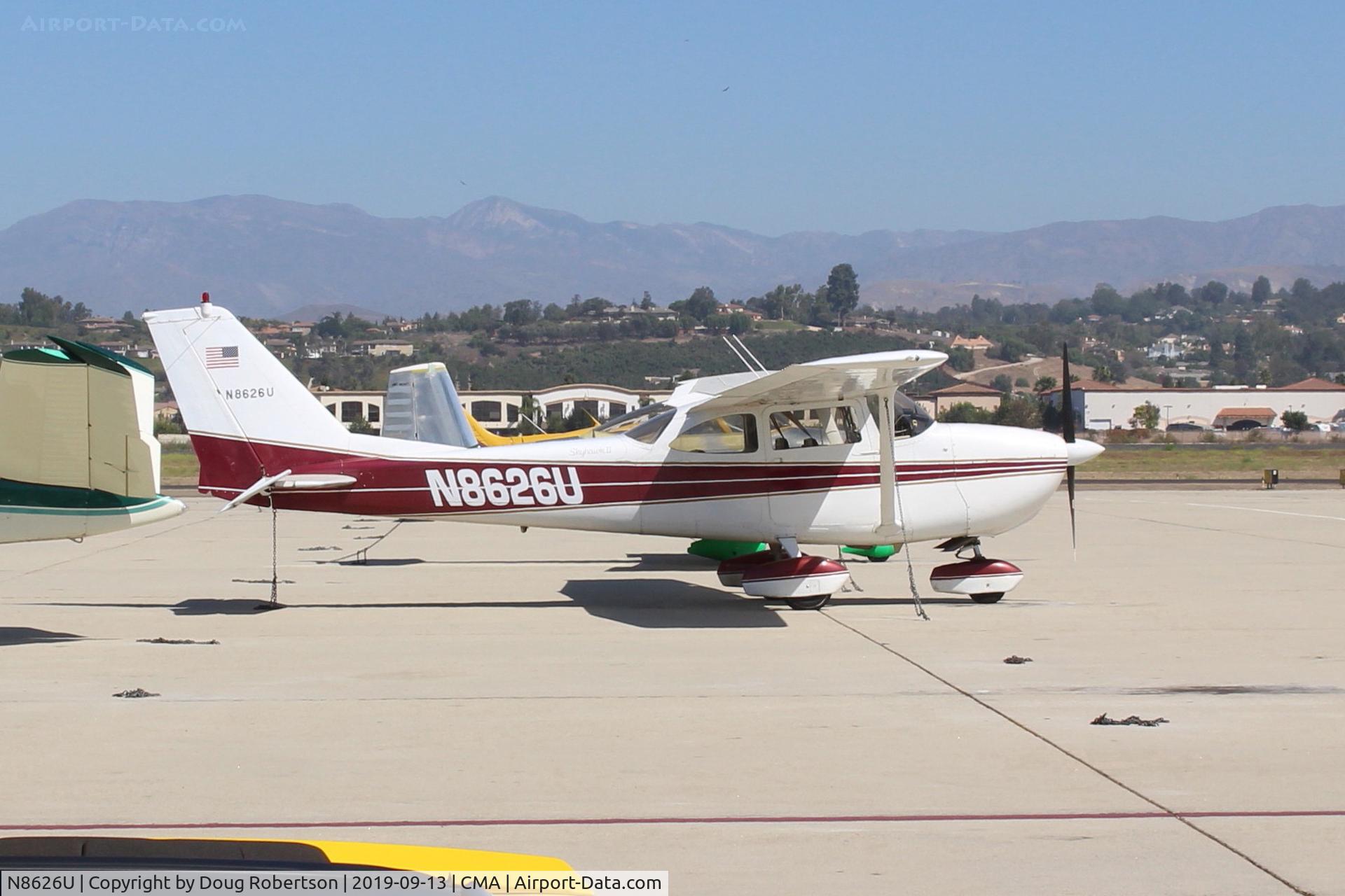 N8626U, 1965 Cessna 172F C/N 17252527, 1965 Cessna 172F SKYHAWK, Continental O-300 145 Hp, 6 cylinder, F model first 172 with Electric flaps, on Transient Ramp