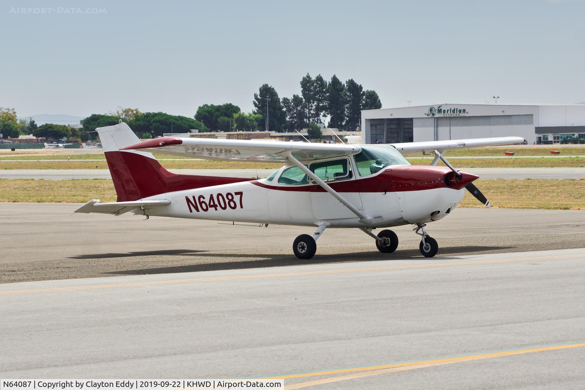 N64087, 1981 Cessna 172P C/N 17275519, Hayward Airport California 2019.