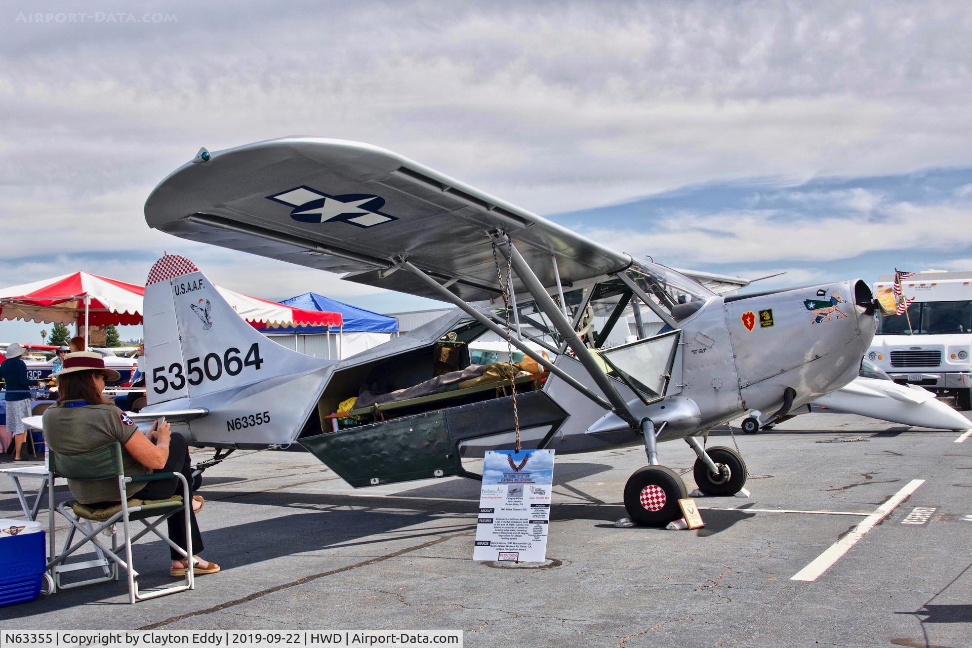 N63355, 1945 Stinson L-5G Sentinel C/N 4646, Hayward Airport Open House.