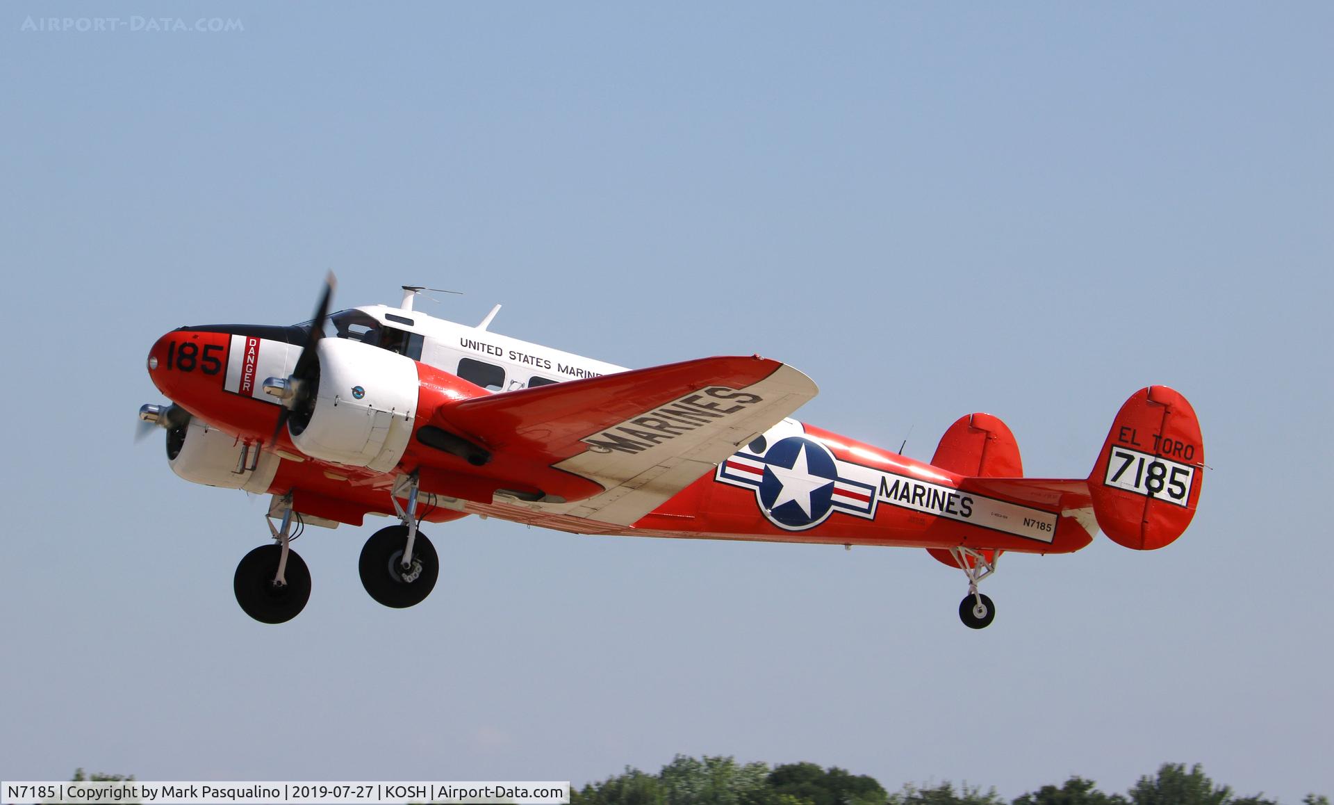 N7185, 1952 Beech Expeditor 3NM (D18S) C/N CA-104, Beech Expeditor 3NM
