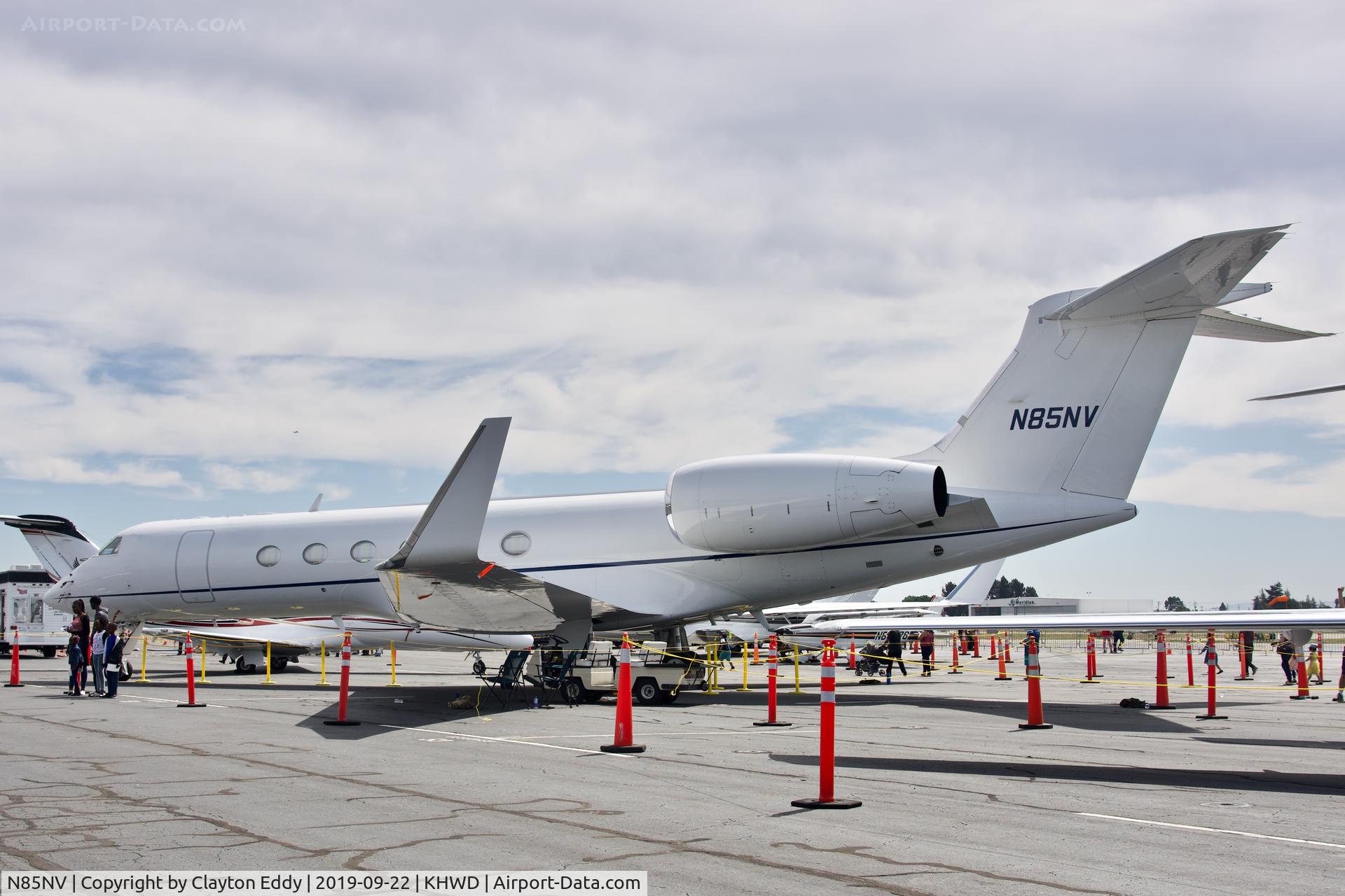 N85NV, Gulfstream Aerospace G-V C/N 513, Hayward Airport Open House California 2019.