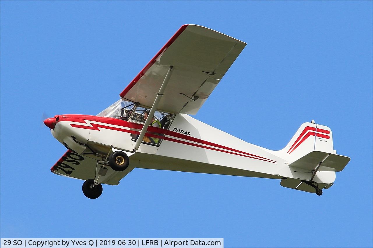 29 SO, Humbert Tétras 912BS C/N Not found 29 SO, Humbert Tétras 912 BS, Take off rwy 25R, Brest-Bretagne airport (LFRB-BES)