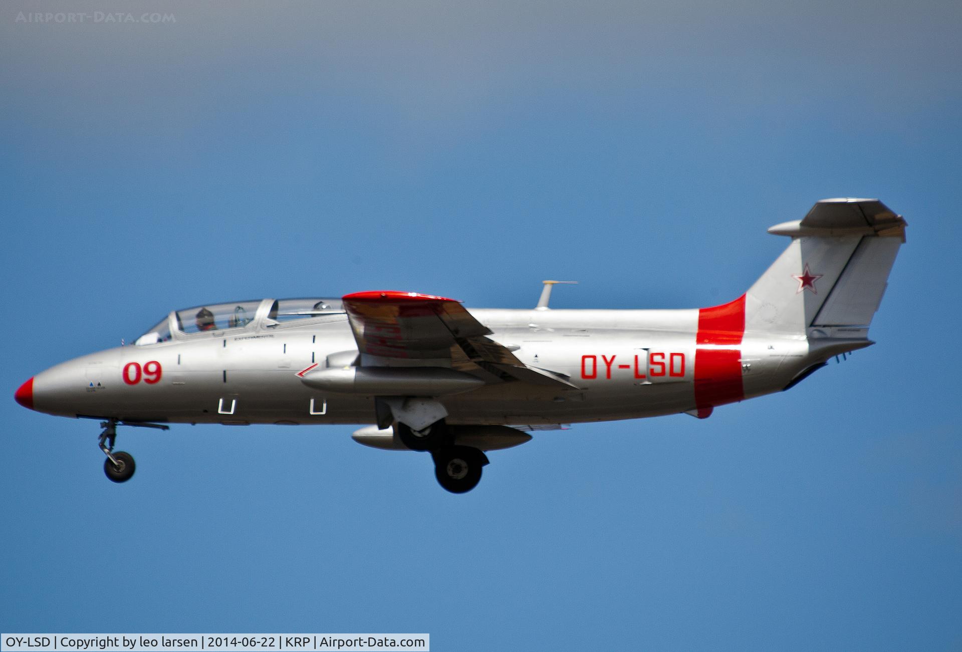 OY-LSD, 1973 Aero L-29 C/N 394952, Karup Air Show 22.6.2014
