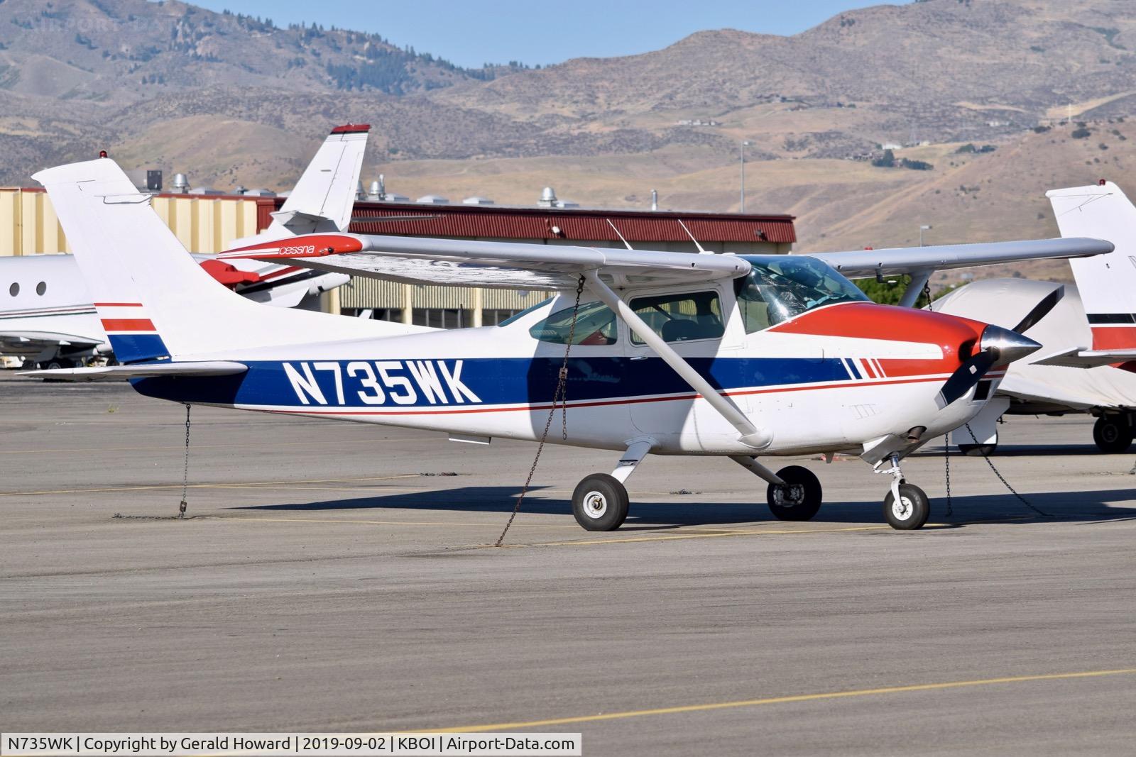 N735WK, 1977 Cessna 182Q Skylane C/N 18265741, Parked on the north GA ramp.