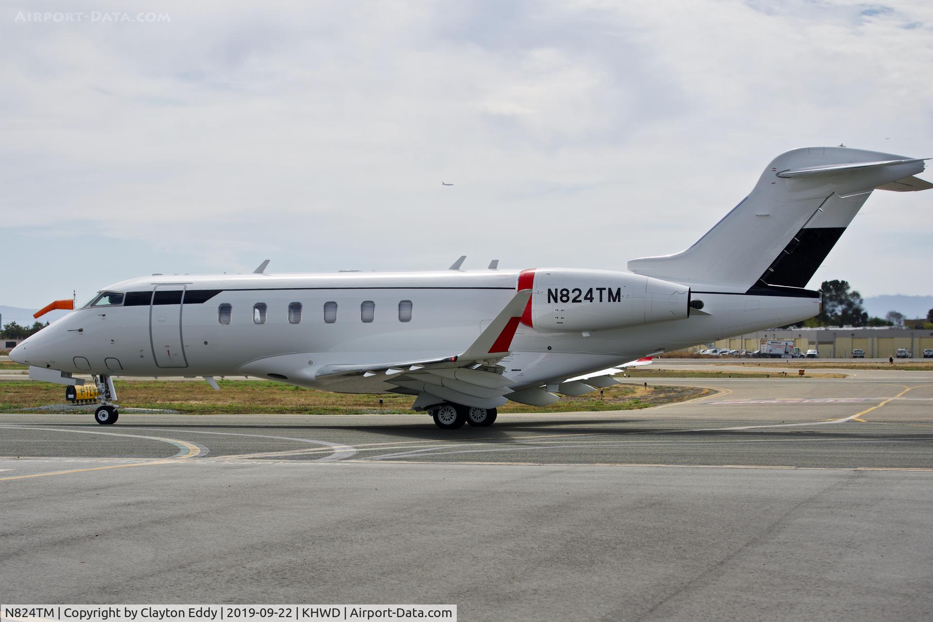 N824TM, 2018 Bombardier Challenger 350 (BD-100-1A10) C/N 20744, Hayward Airport California 2019.