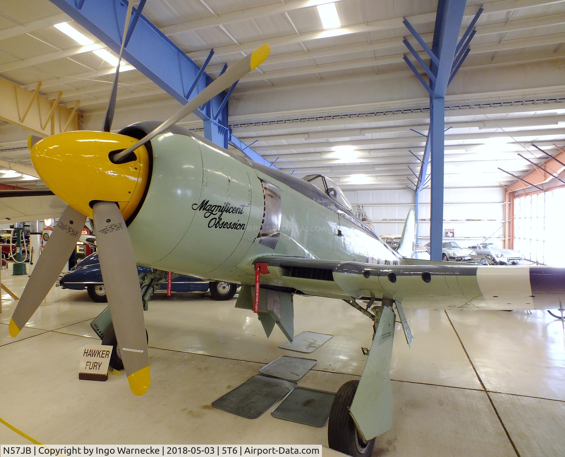 N57JB, 1948 Hawker Fury FB.10 C/N 37703 (ISS23), Hawker Sea Fury FB10 at the War Eagles Air Museum, Santa Teresa NM