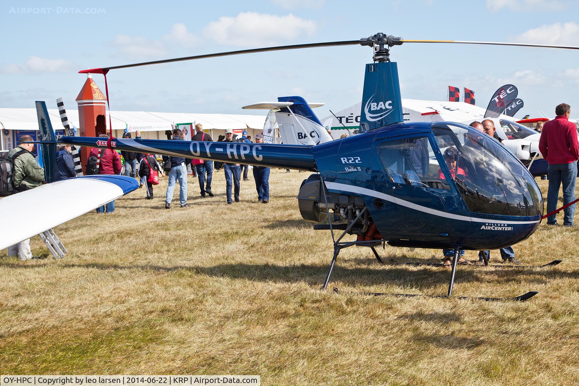OY-HPC, 2008 Robinson R22 Beta II C/N 4294, Karup Air Show 22.6.2014