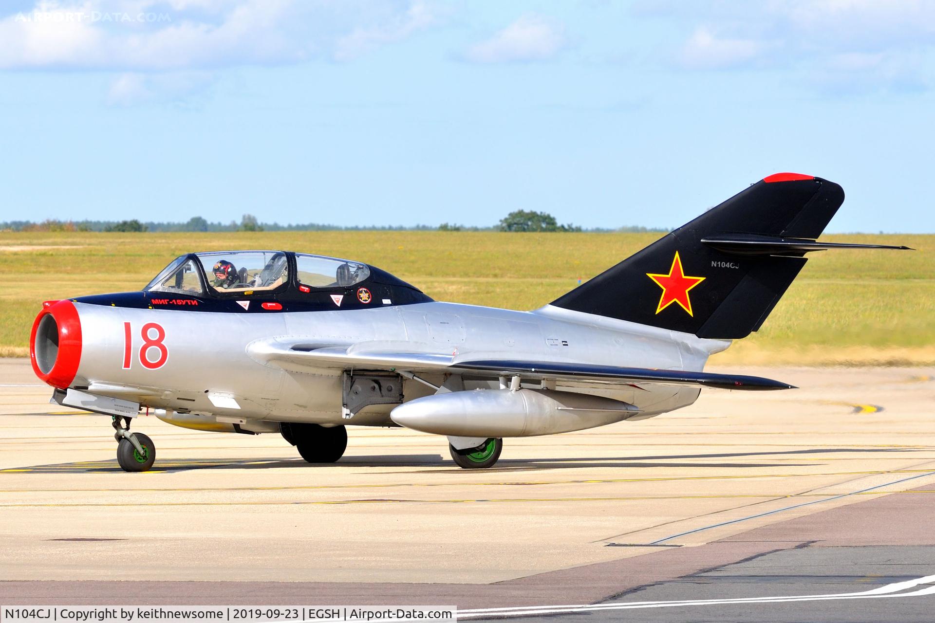 N104CJ, 1952 PZL-Mielec SBLim-2 (MiG-15UTI) C/N 1A01004, Regular fuel stop visitor.