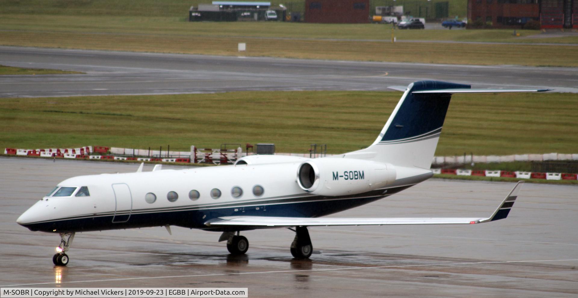 M-SOBR, 2013 Gulfstream Aerospace GIV-X (G450) C/N 4303, On the Elmdon Apron