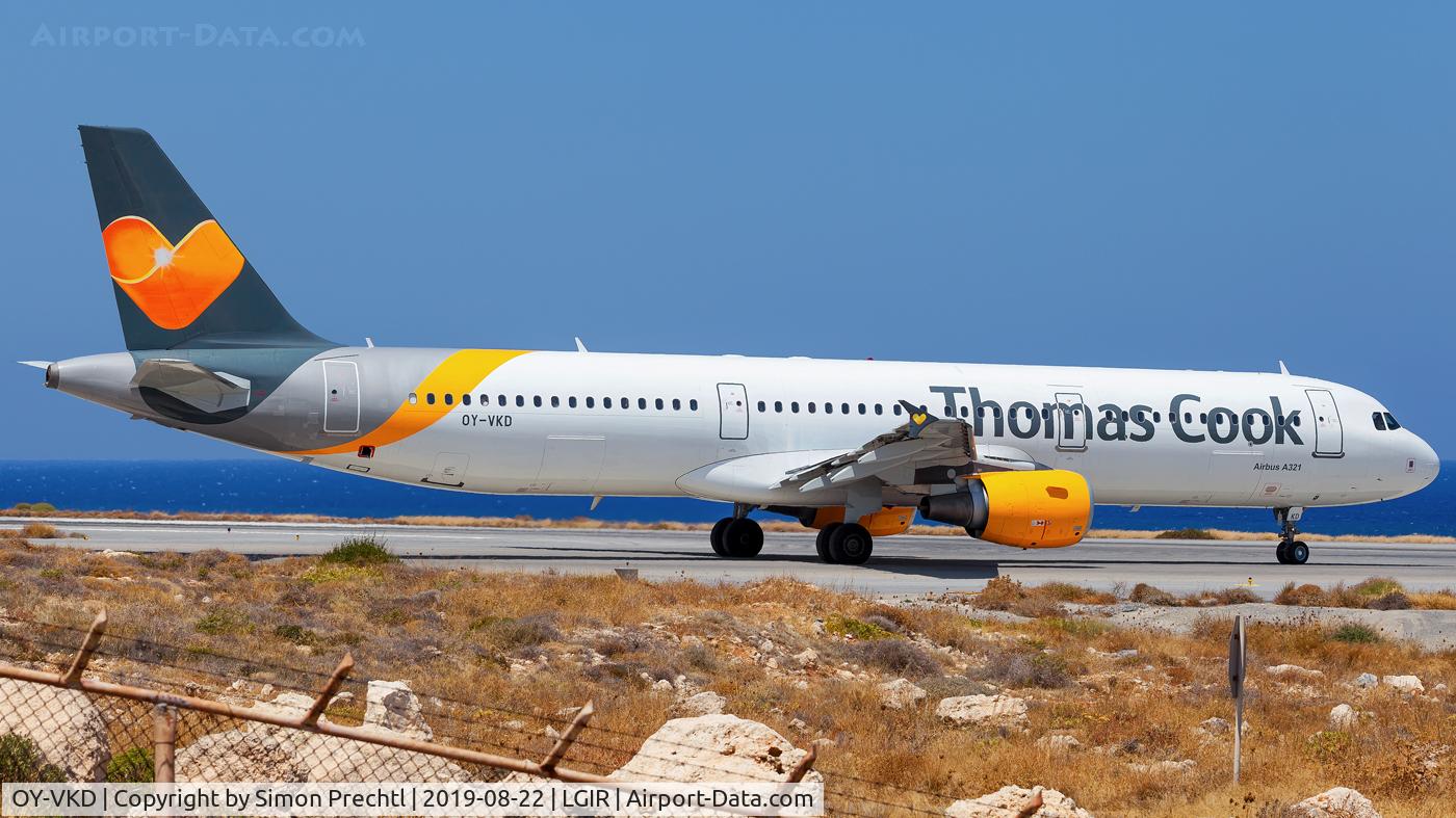 OY-VKD, 2003 Airbus A321-211 C/N 1960, OY-VKD @ Heraklion N. Kazantzakis Airport