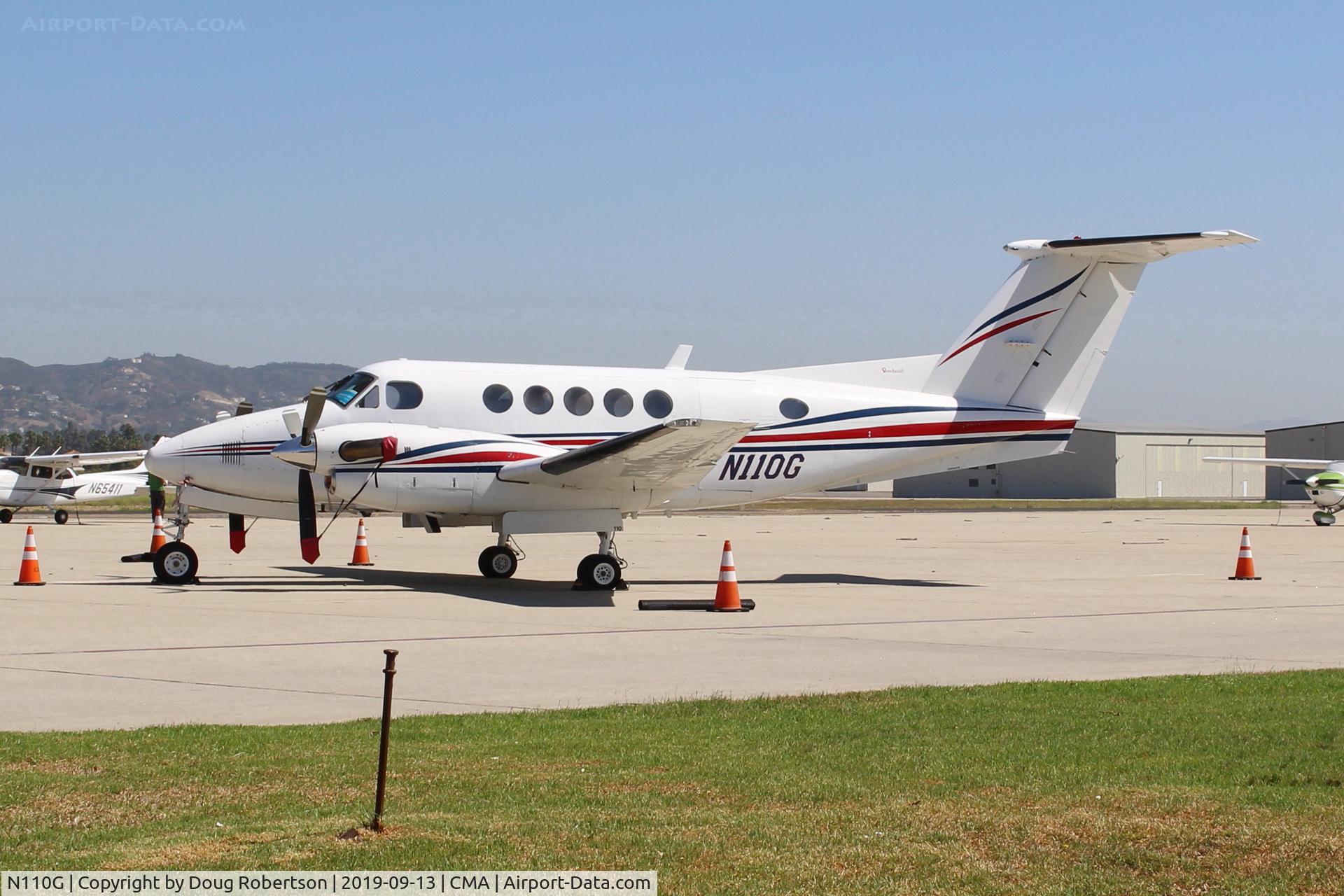 N110G, 1980 Beech 200 Super King Air C/N BB-792, 1980 Beech 200 SUPER KING AIR, 2 Pratt & Whitney UACL PT6A Turbo props, 850 SHP each, 333 MPH max speed