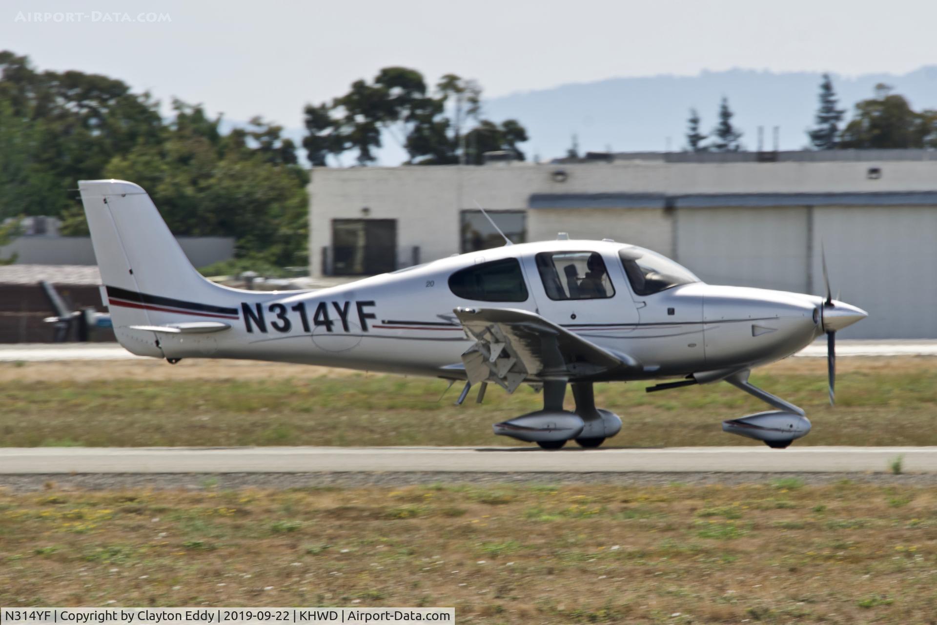 N314YF, 2015 Cirrus SR20 C/N 2302, Hayward Airport California 2019.