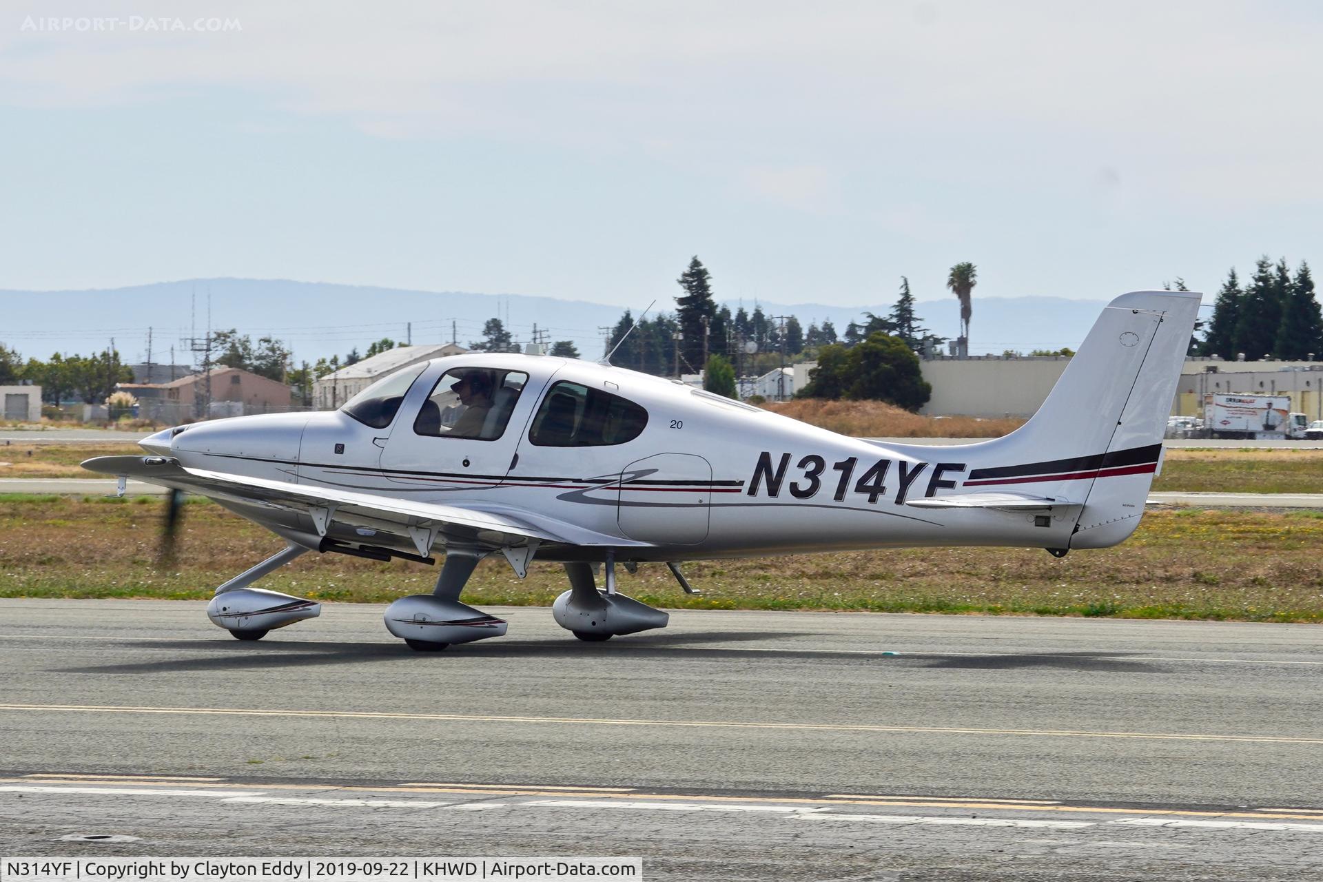 N314YF, 2015 Cirrus SR20 C/N 2302, Hayward Airport California 2019.
