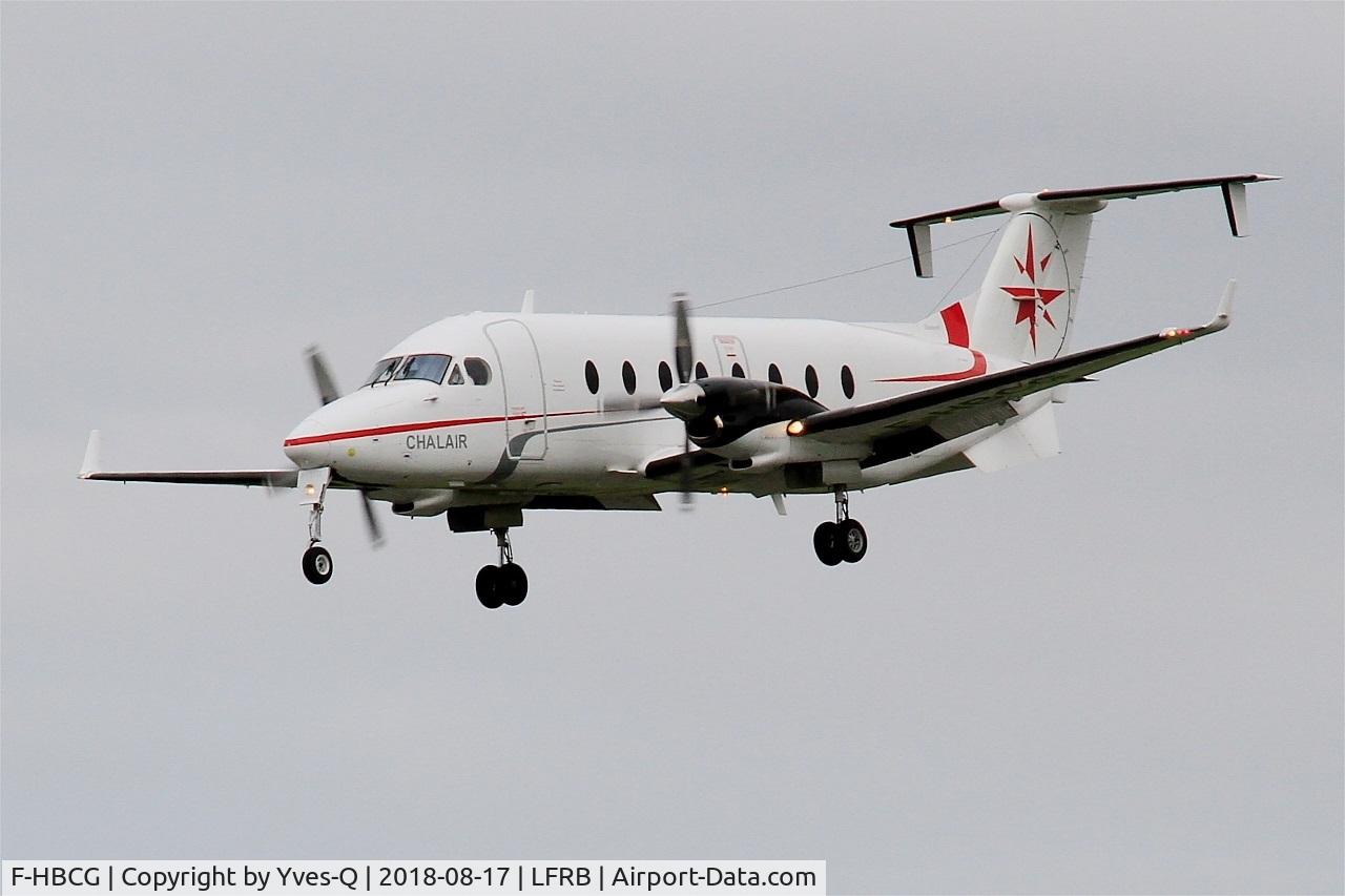 F-HBCG, 1993 Beech 1900D C/N UE-70, Beech 1900D, On final rwy 25L, Brest-Bretagne airport (LFRB-BES)