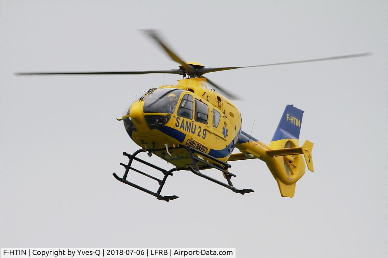 F-HTIN, 2011 Eurocopter EC-135T-2+ C/N 1010, Eurocopter EC-135T-2, Short approach rwy 25R, Brest-Bretagne airport (LFRB-BES)